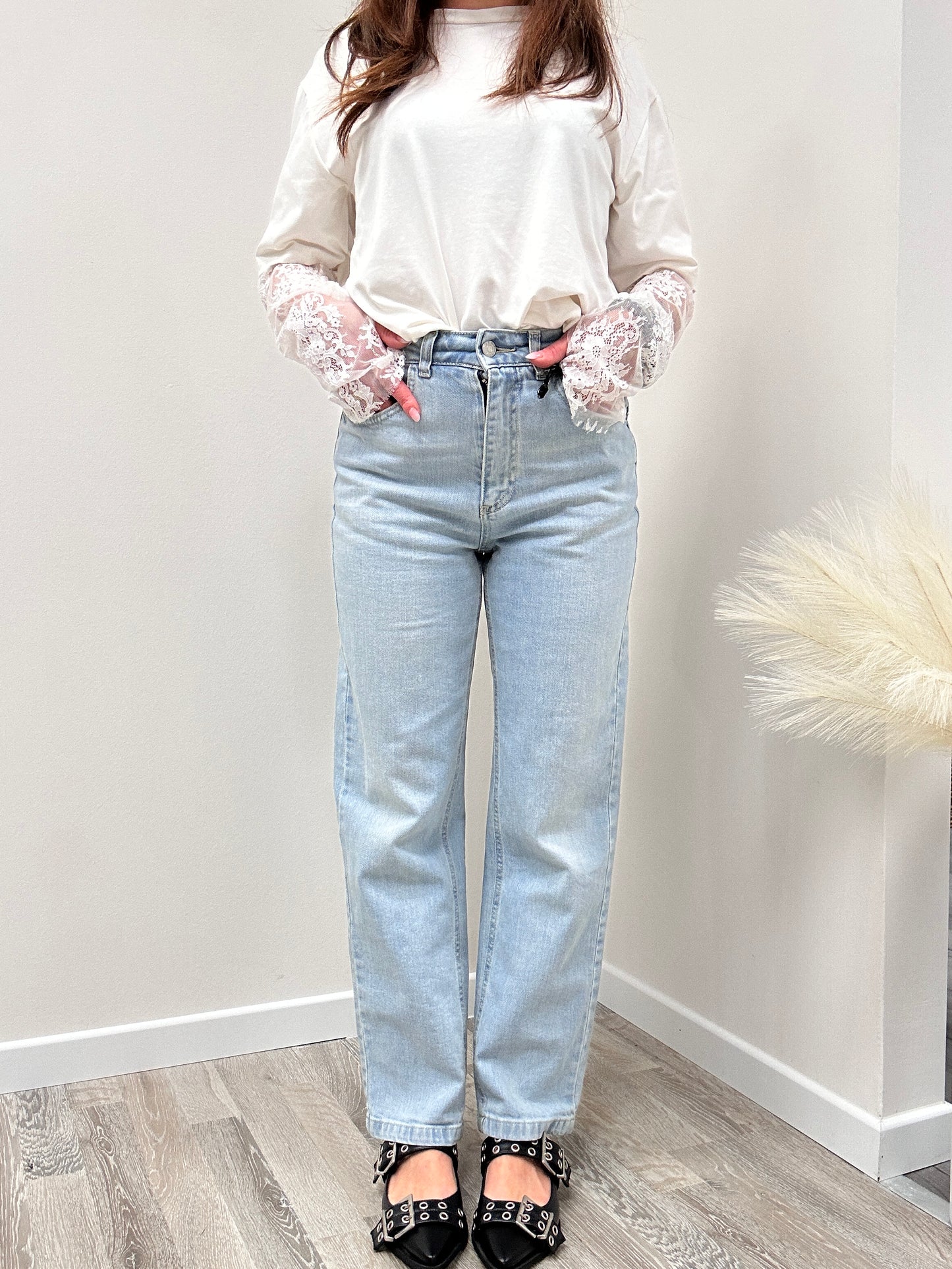 Haveone Denim Mom Fit Louis chiaro