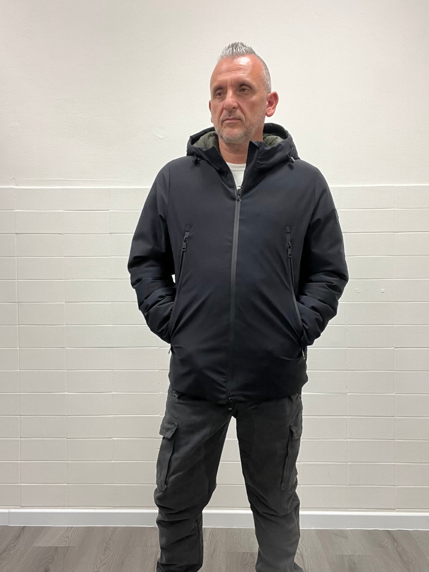 Giubbotto Impermeabile Nero Gianni Lupo