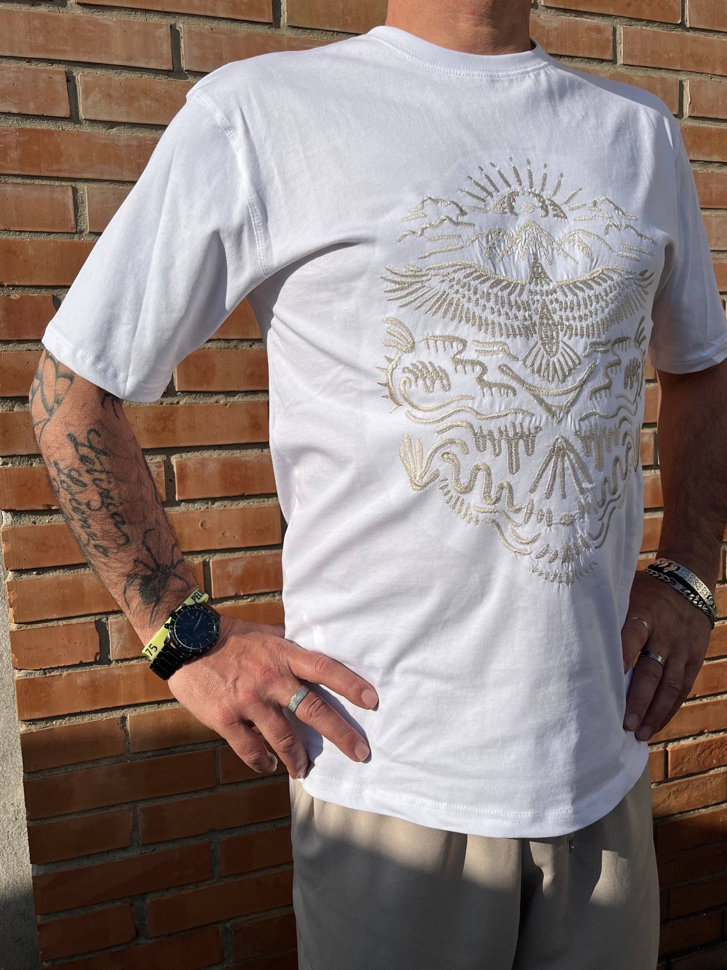 Gianni Lupo T-Shirt con Stampa Ricamata