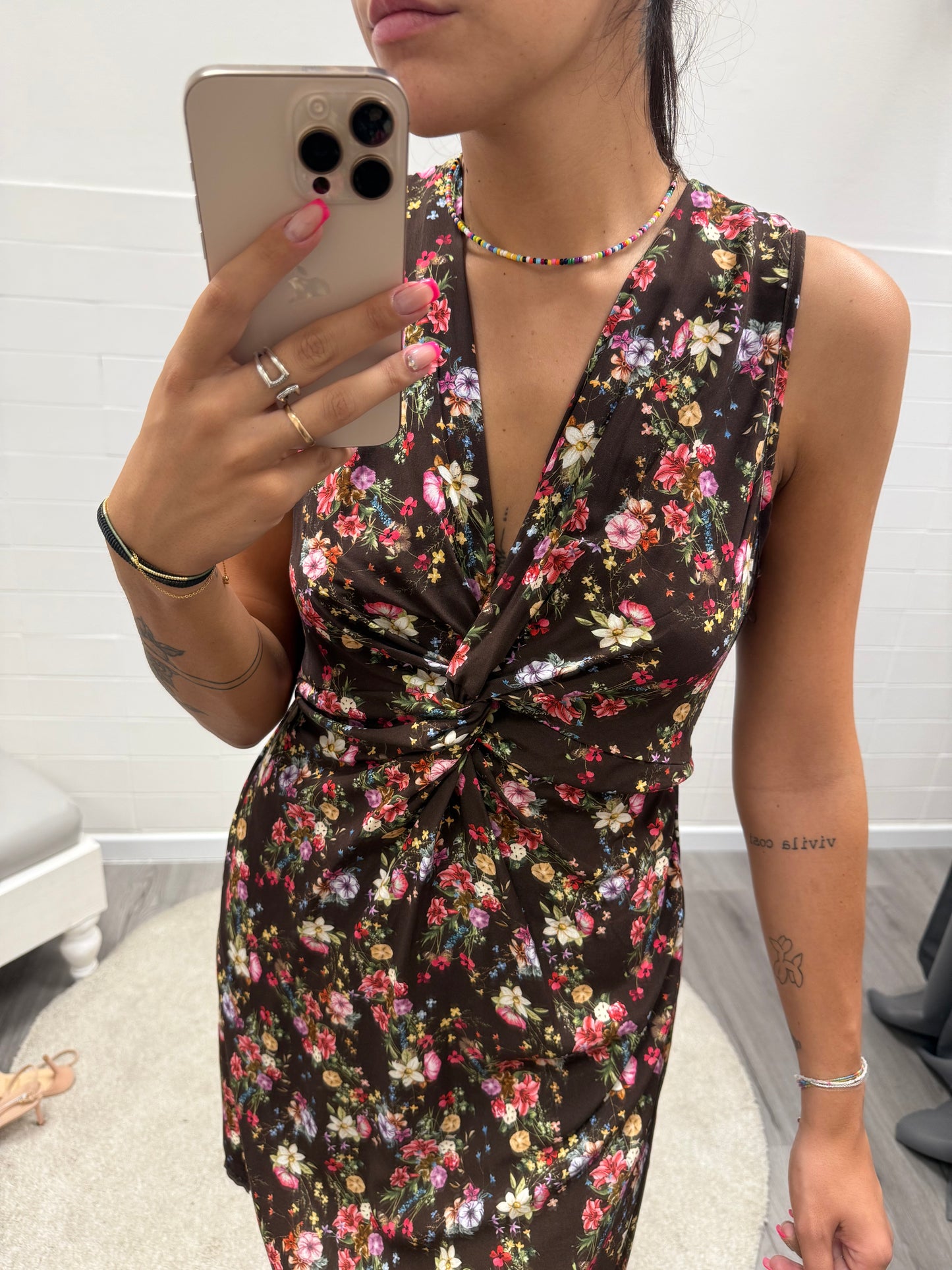 Susy mix abito fiori moro