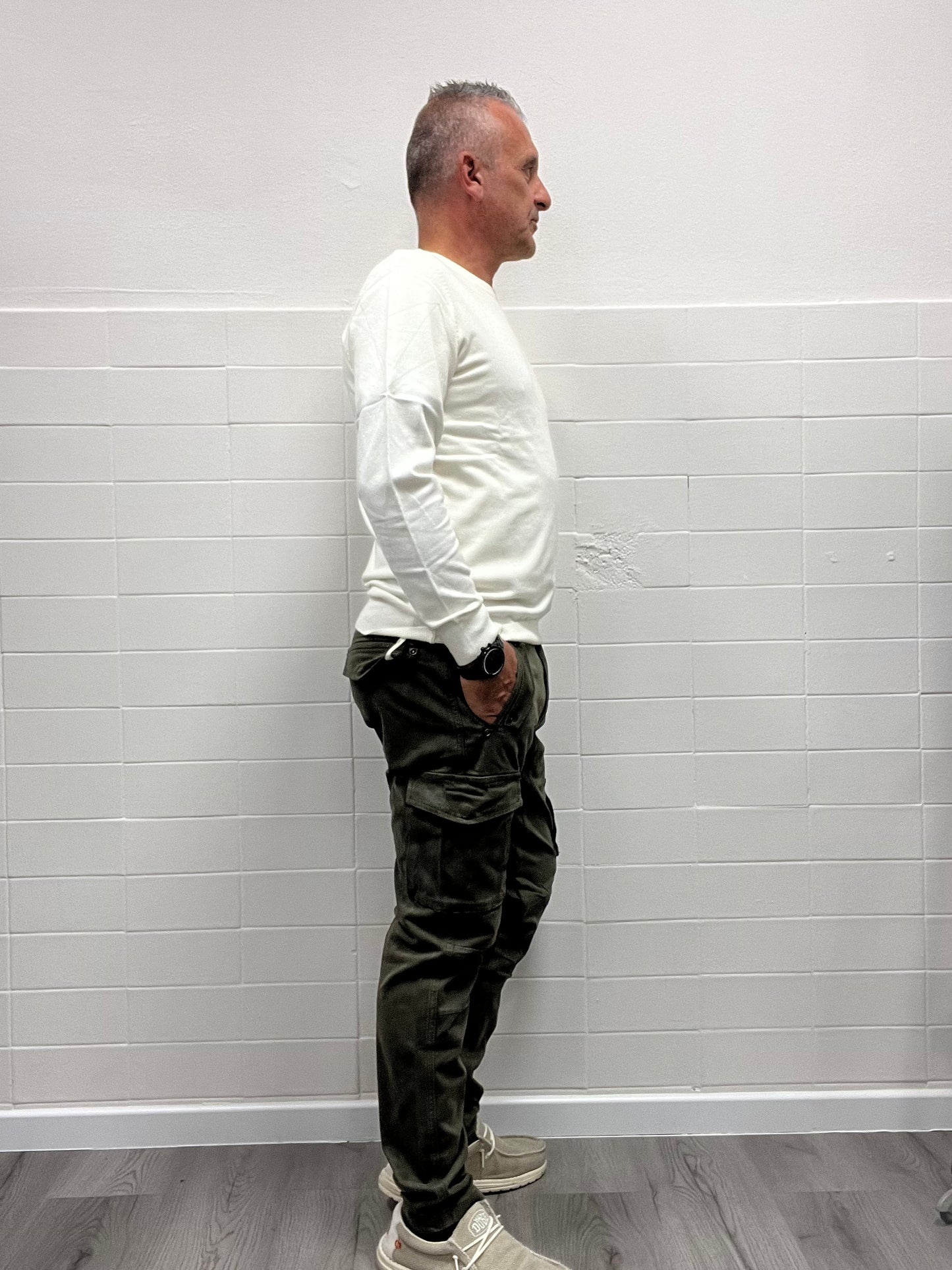 Pantalone Cargo Slim Fit Verde Militare Gianni Lupo