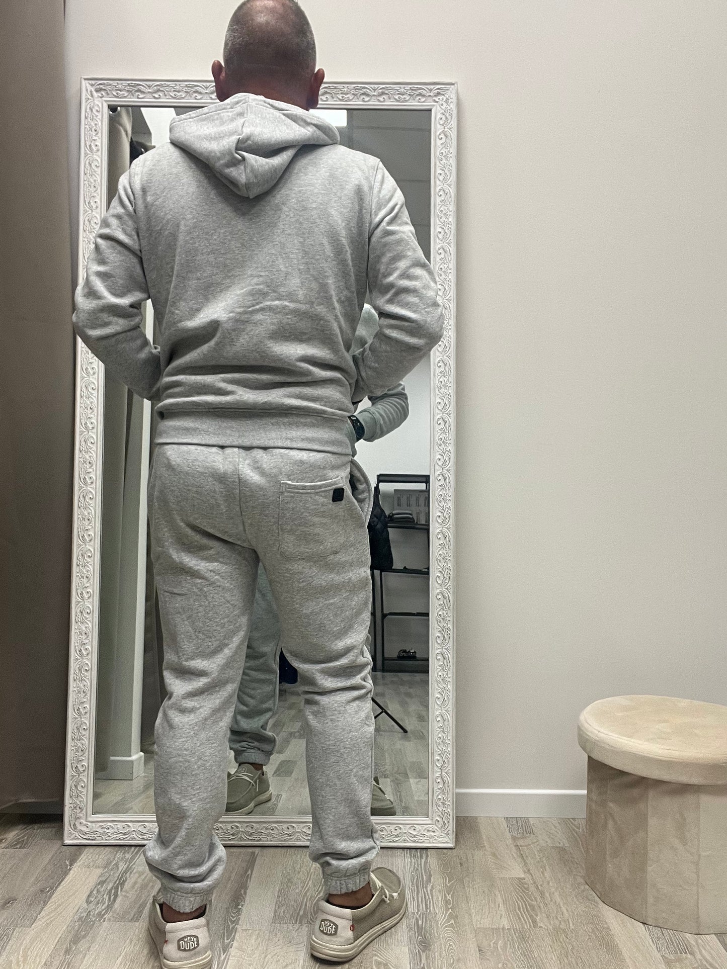 Gianni Lupo Pantalone Jogger Uomo in Felpa Grigio