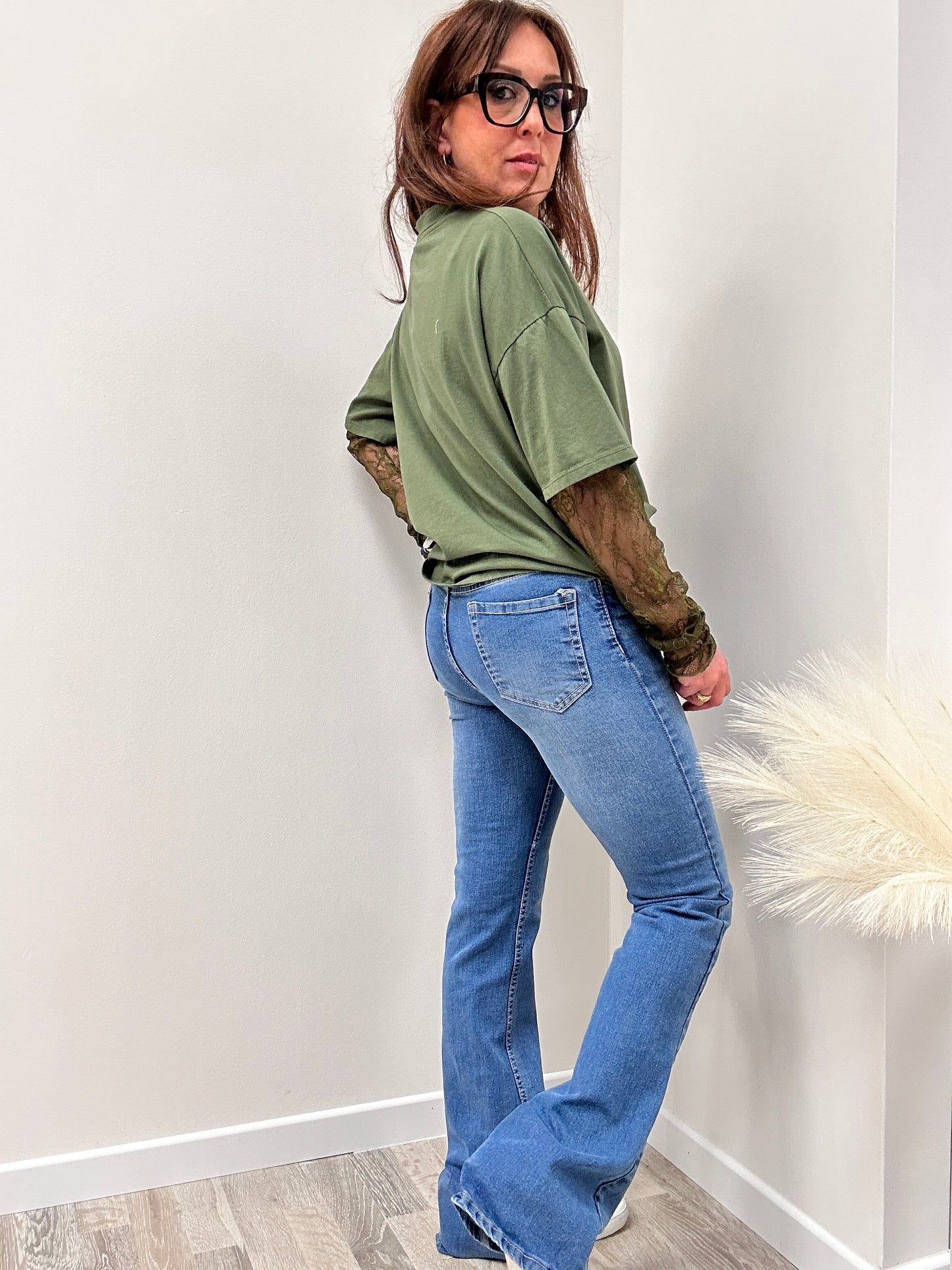 Two way denim boot cut zampa