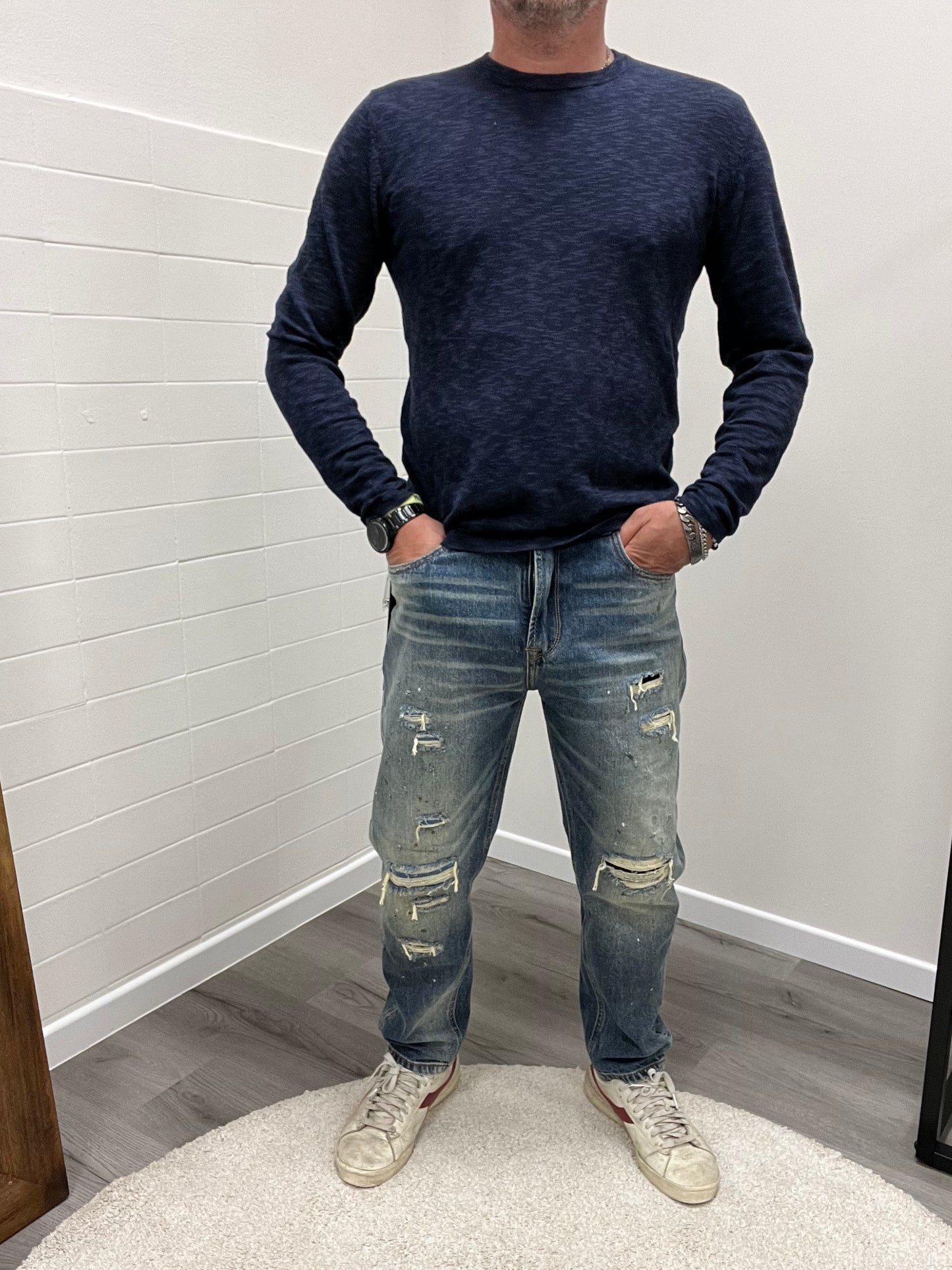 Gianni Lupo Maglia in Cotone Melangiato