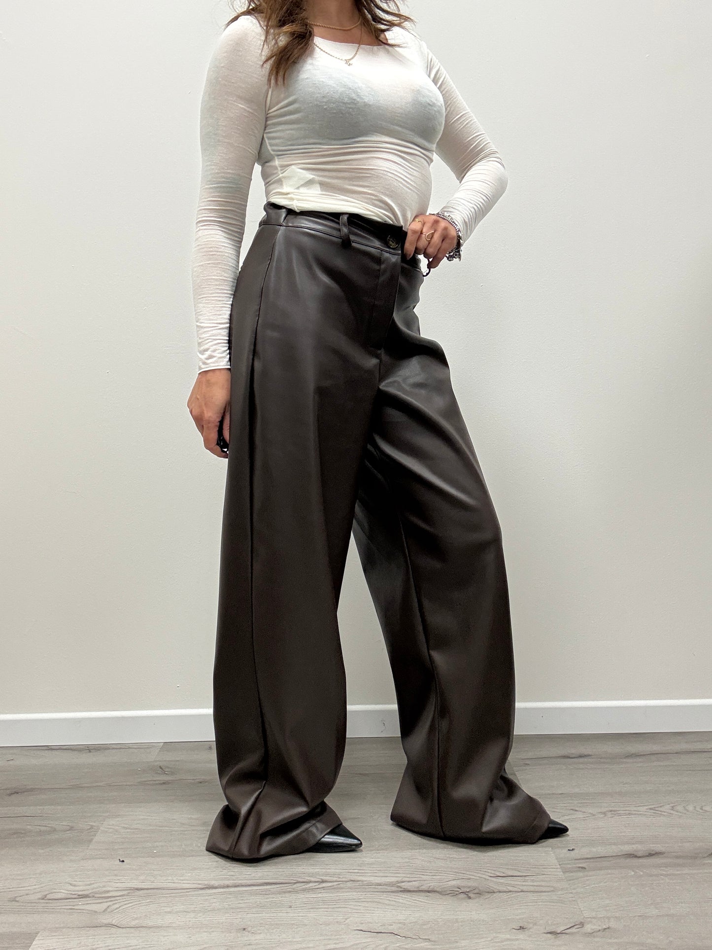 Pantalone in Ecopelle Moro HaveOne