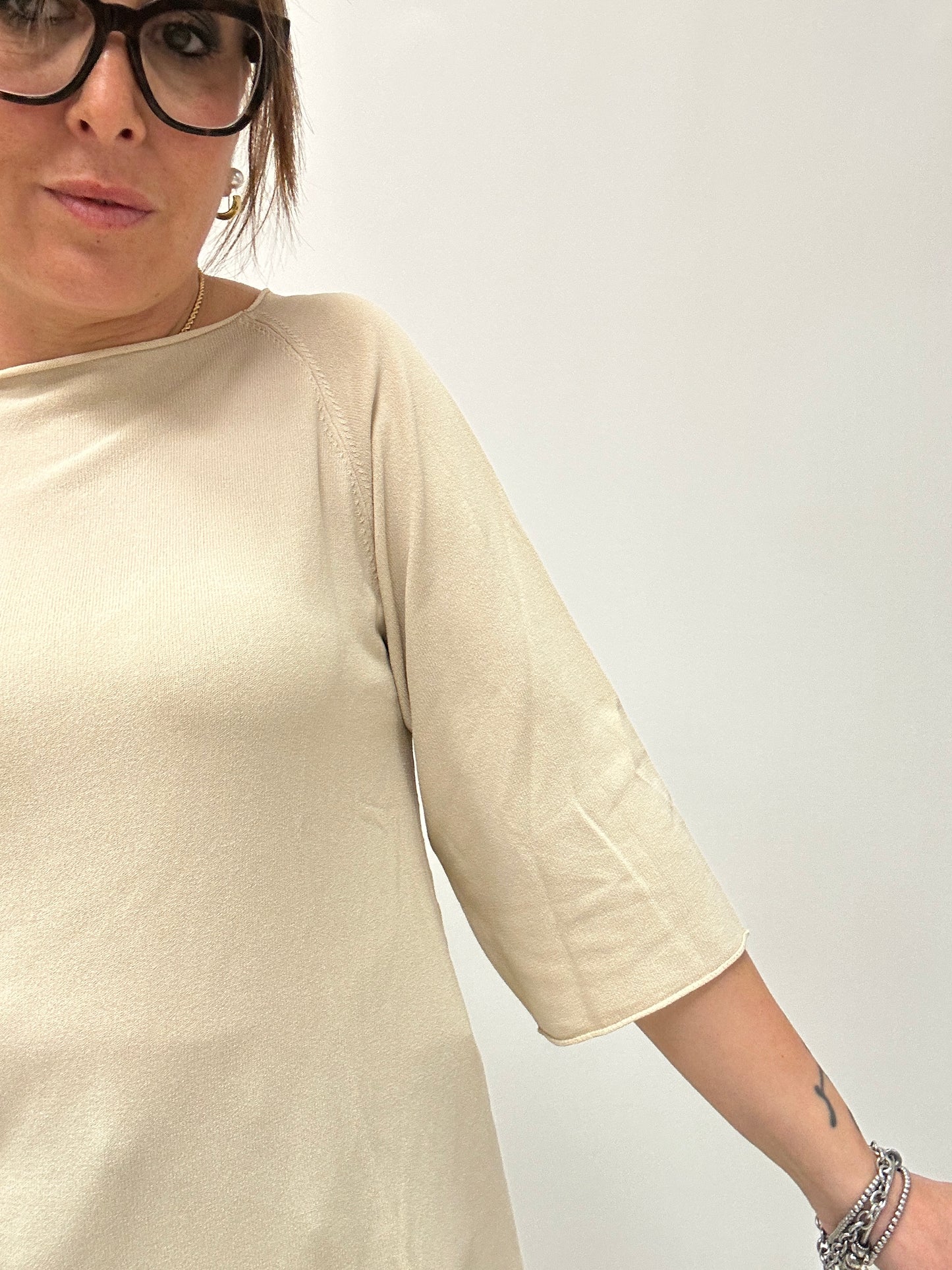 Susy Mix maglia in filo spacco dietro