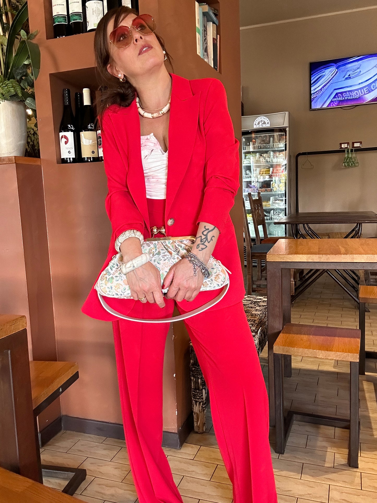 Susy Mix completo rosso in cady