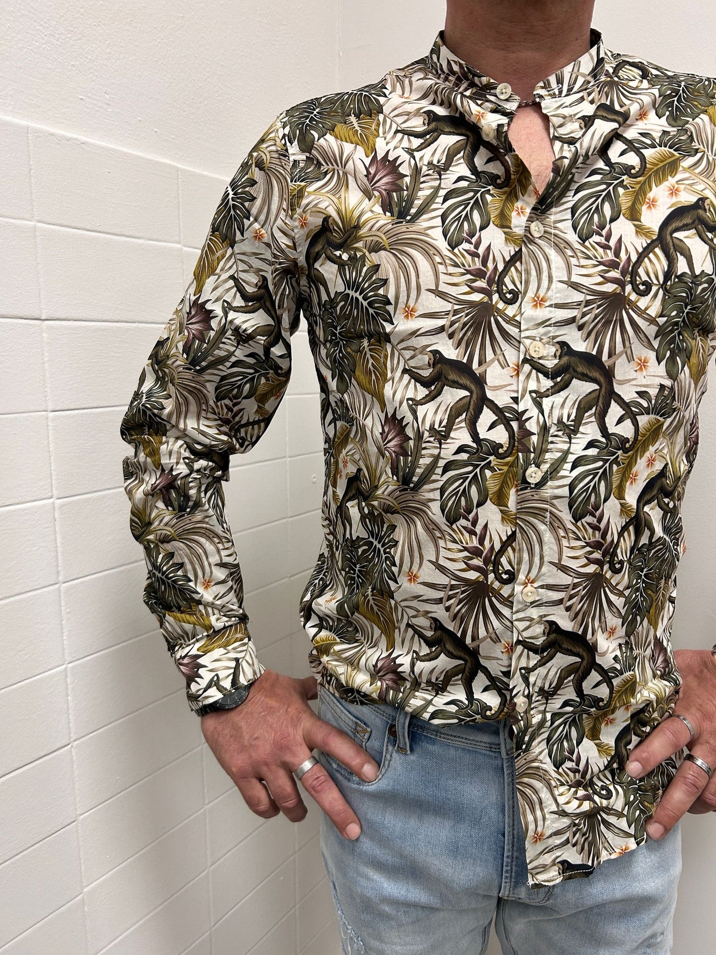 Gianni Lupo Camicia Fantasia scimmie