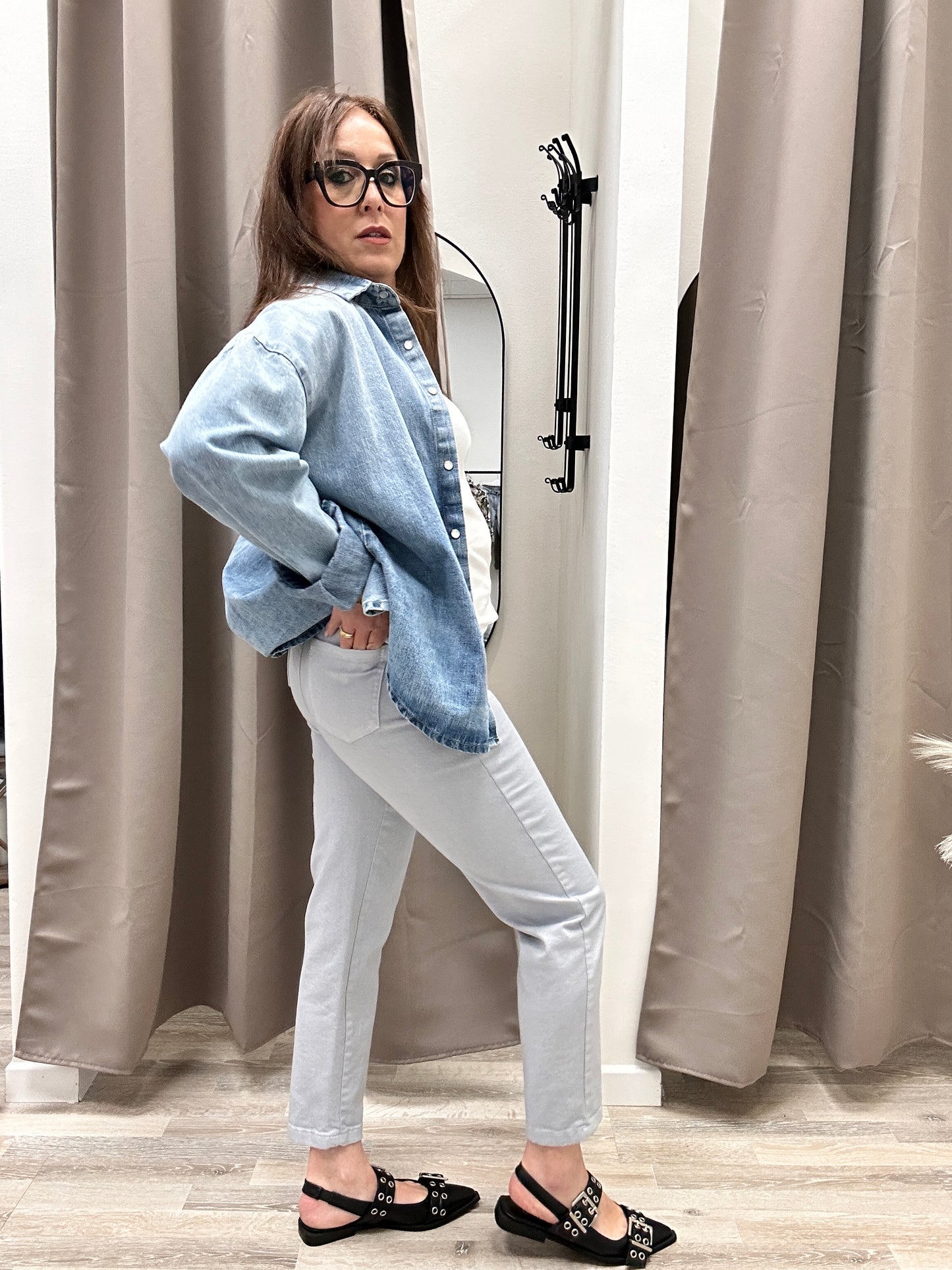 Kiki Six Denim 7/8 Perla