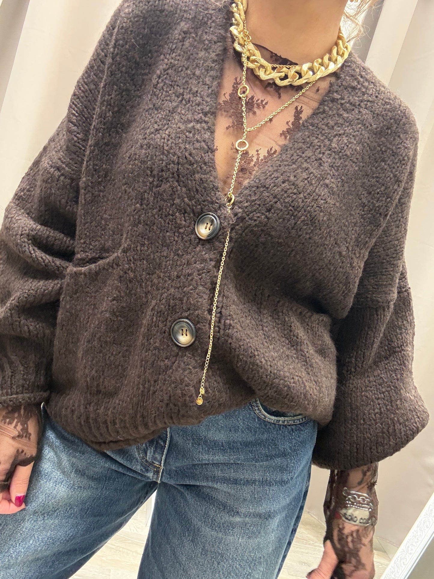 Cardigan Tre Bottoni HaveOne Moro