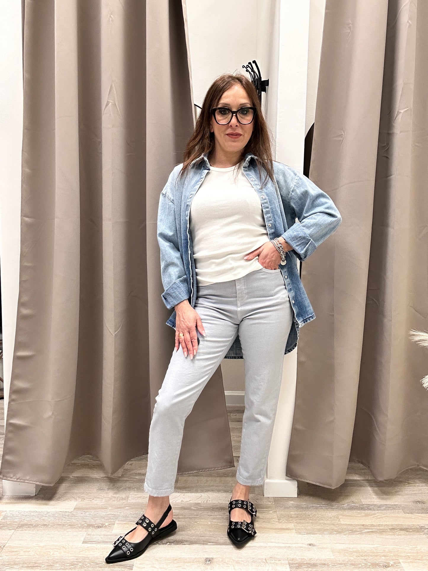 Kiki Six Denim 7/8 Perla