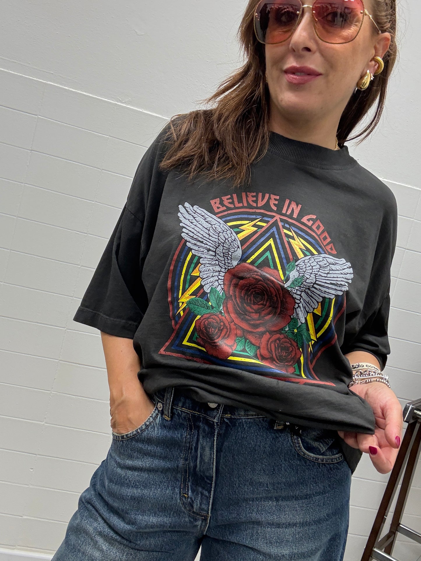 HaveOne T-Shirt Stampa Rose Grigio