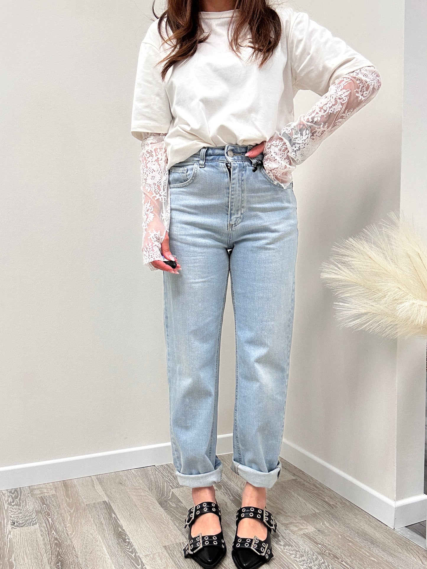 Haveone Denim Mom Fit Louis chiaro