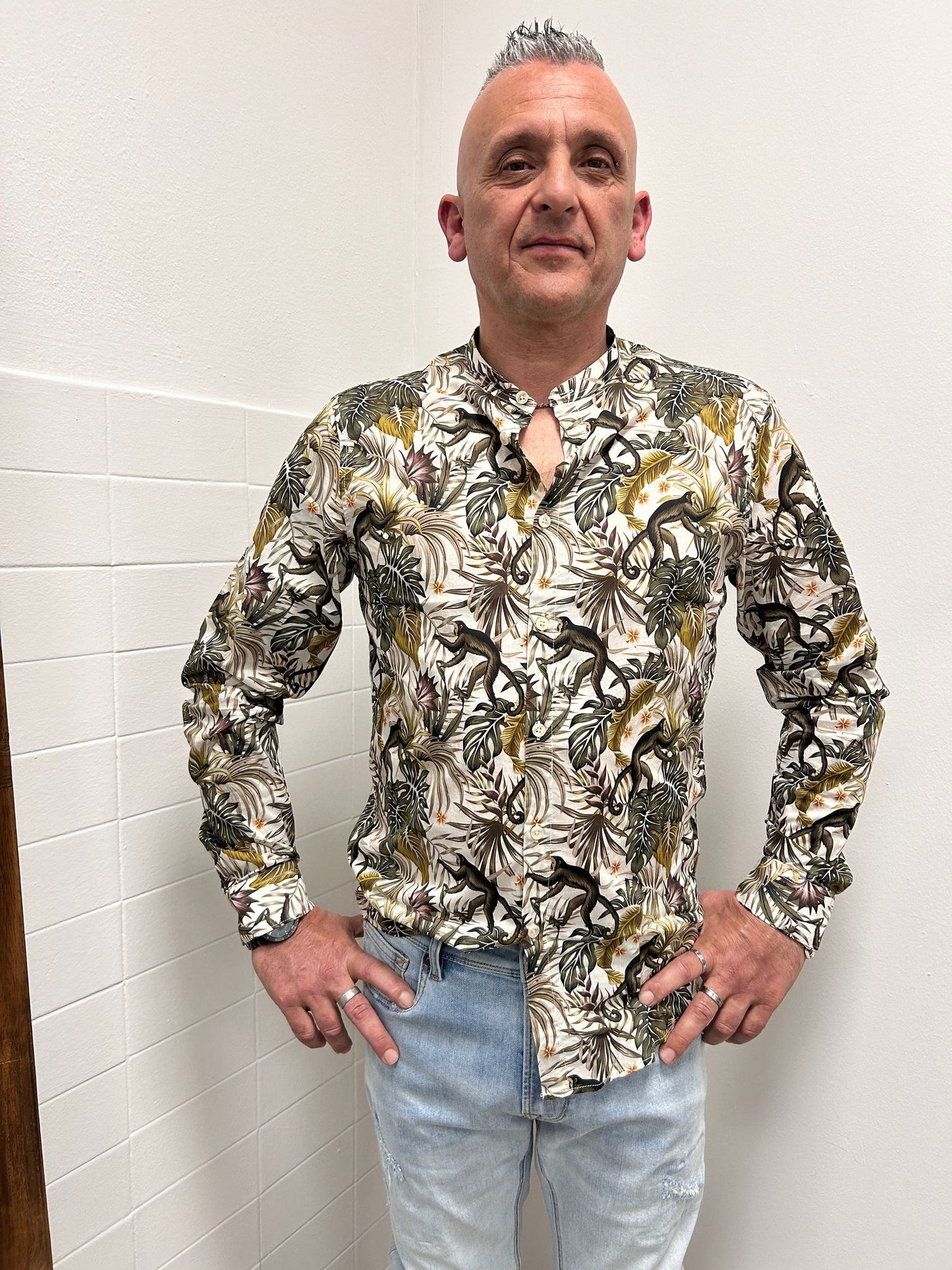 Gianni Lupo Camicia Fantasia scimmie