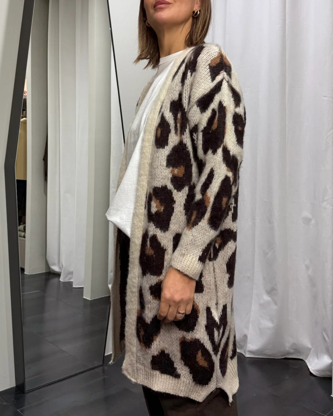 Cardigan lungo maculato Susy Mix