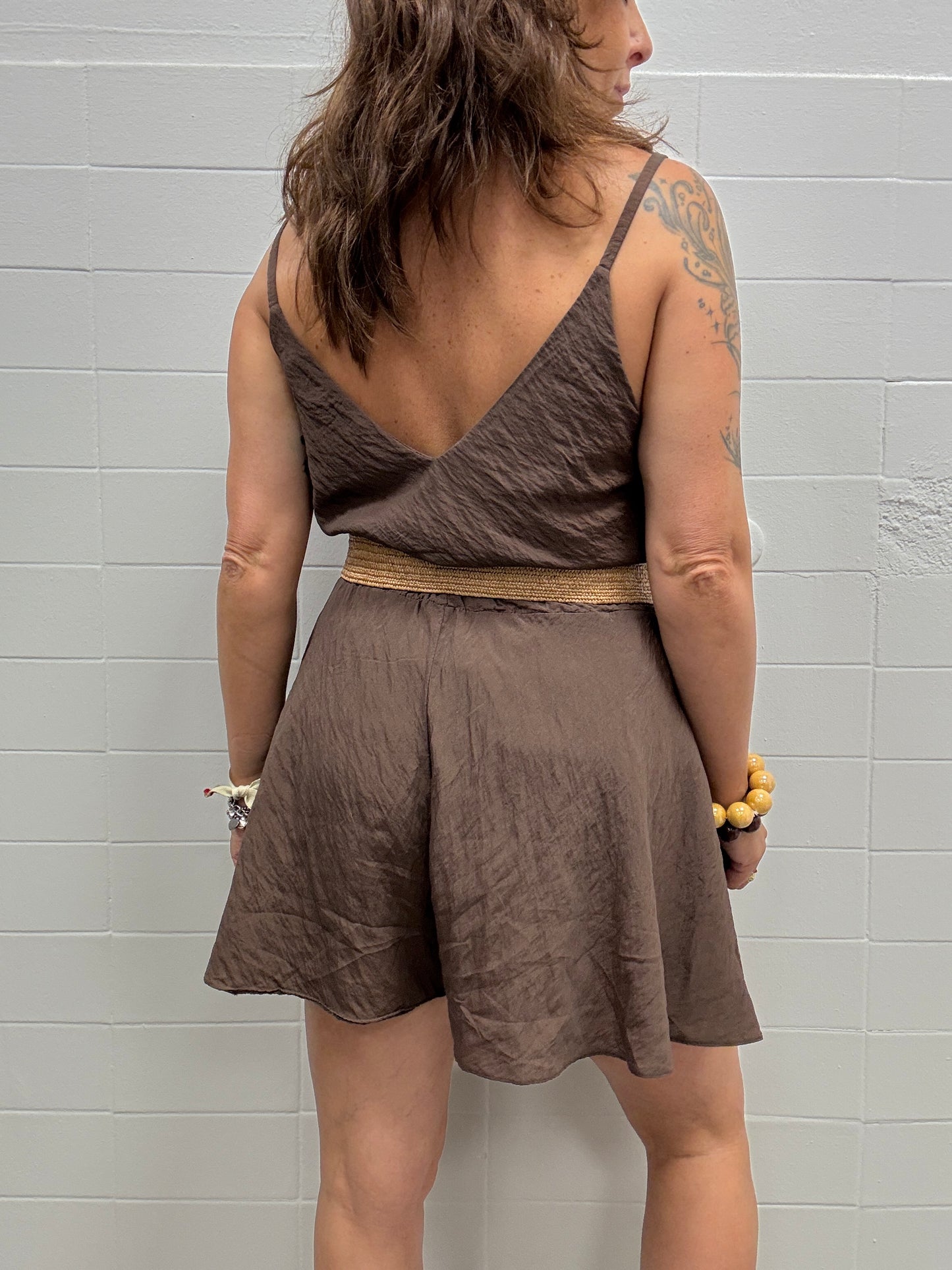 Short farfalla in viscosa goffrata moro Haveone
