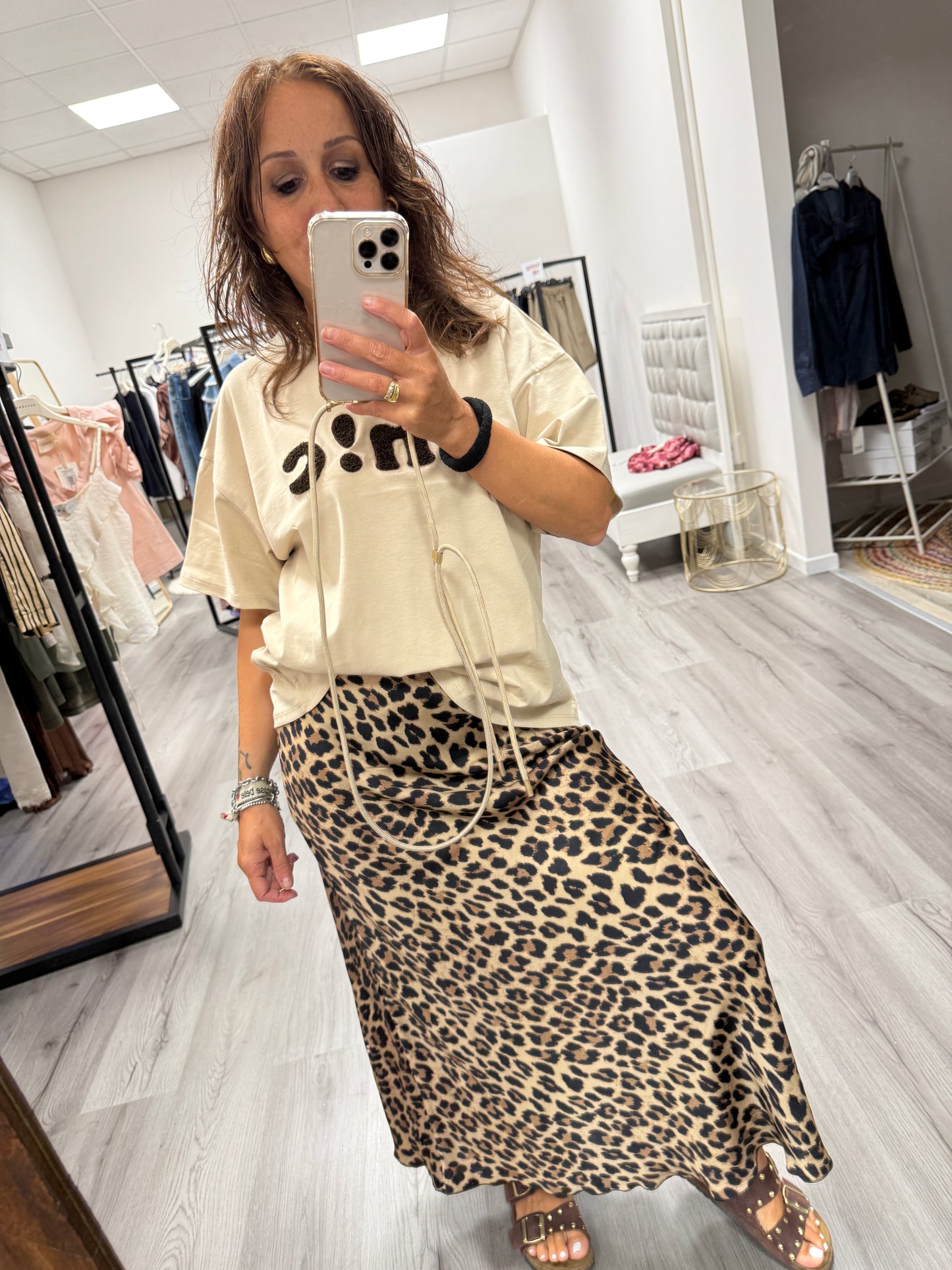 Gonna viscosa animalier Susy Mix
