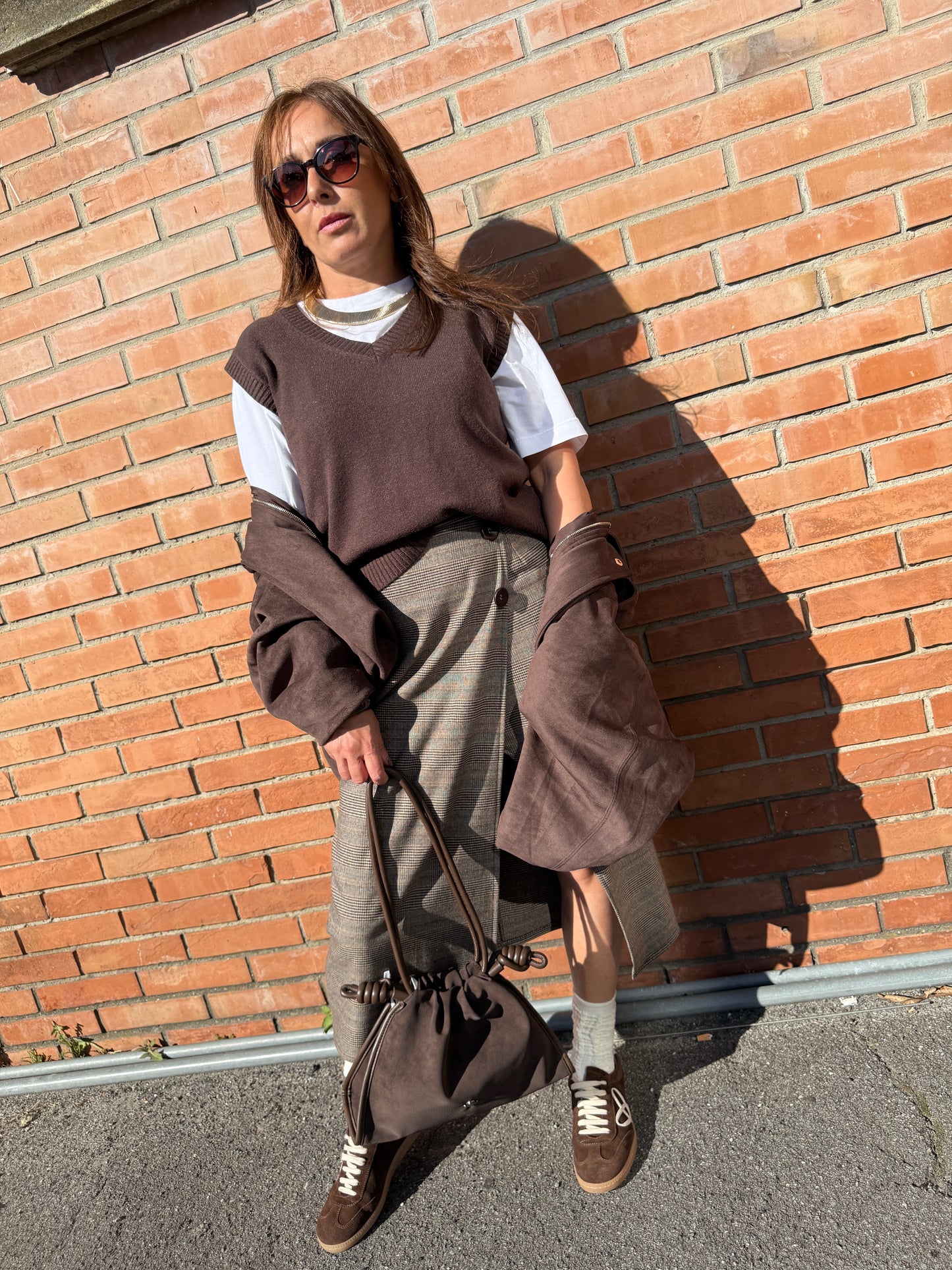 Gilet scollo a V moro Kiki Six