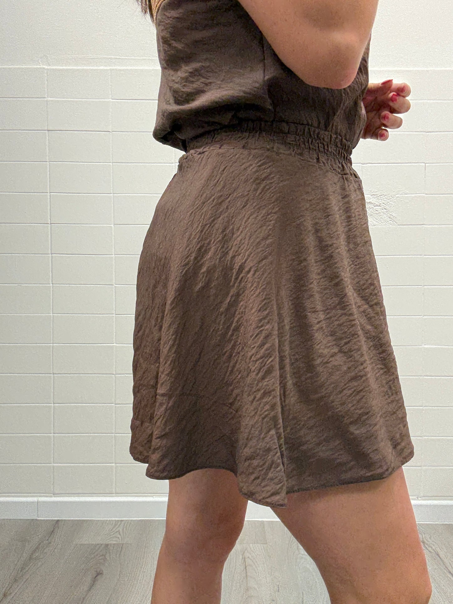 Short farfalla in viscosa goffrata moro Haveone