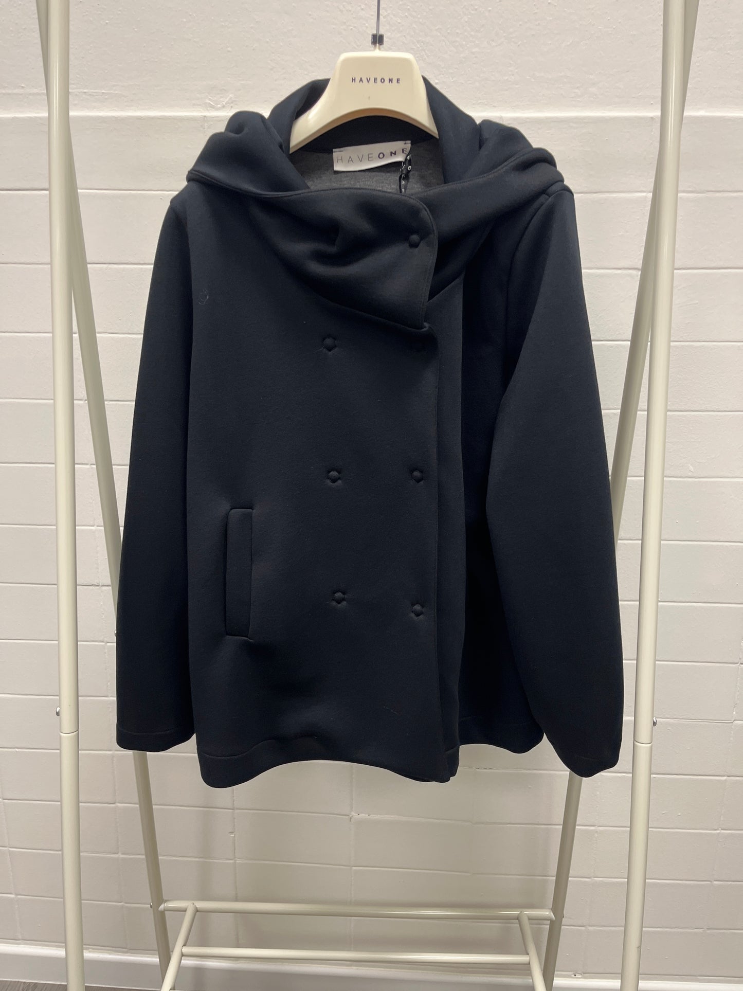 Giacca in Neoprene HaveOne Nera con Cappuccio