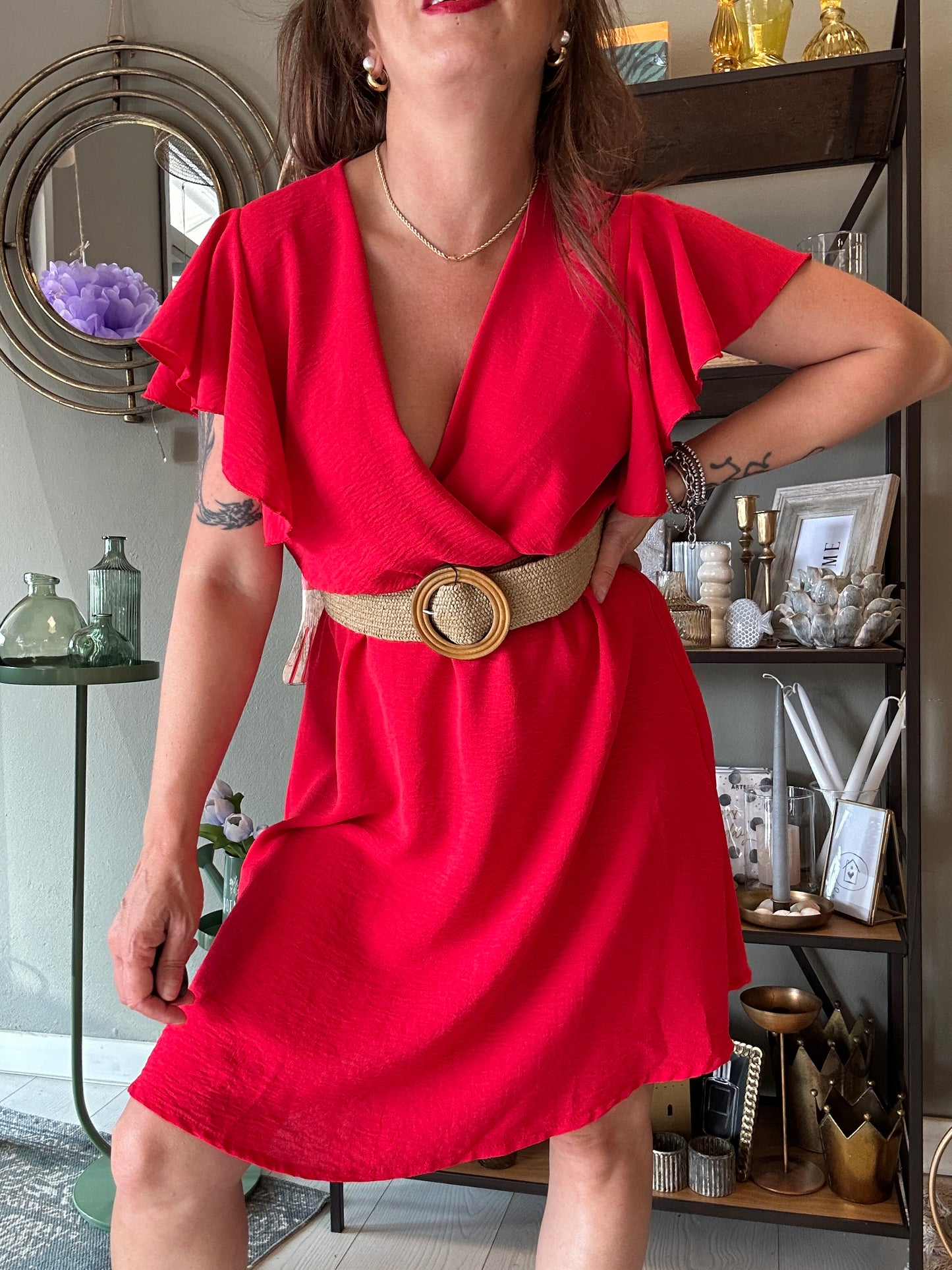Susy Mix abito incrocio rosso