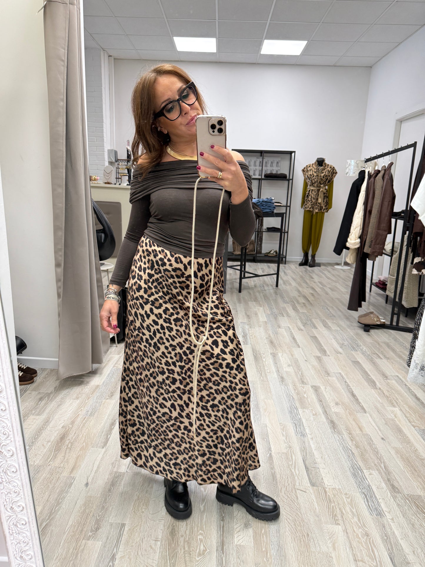 Gonna viscosa animalier Susy Mix