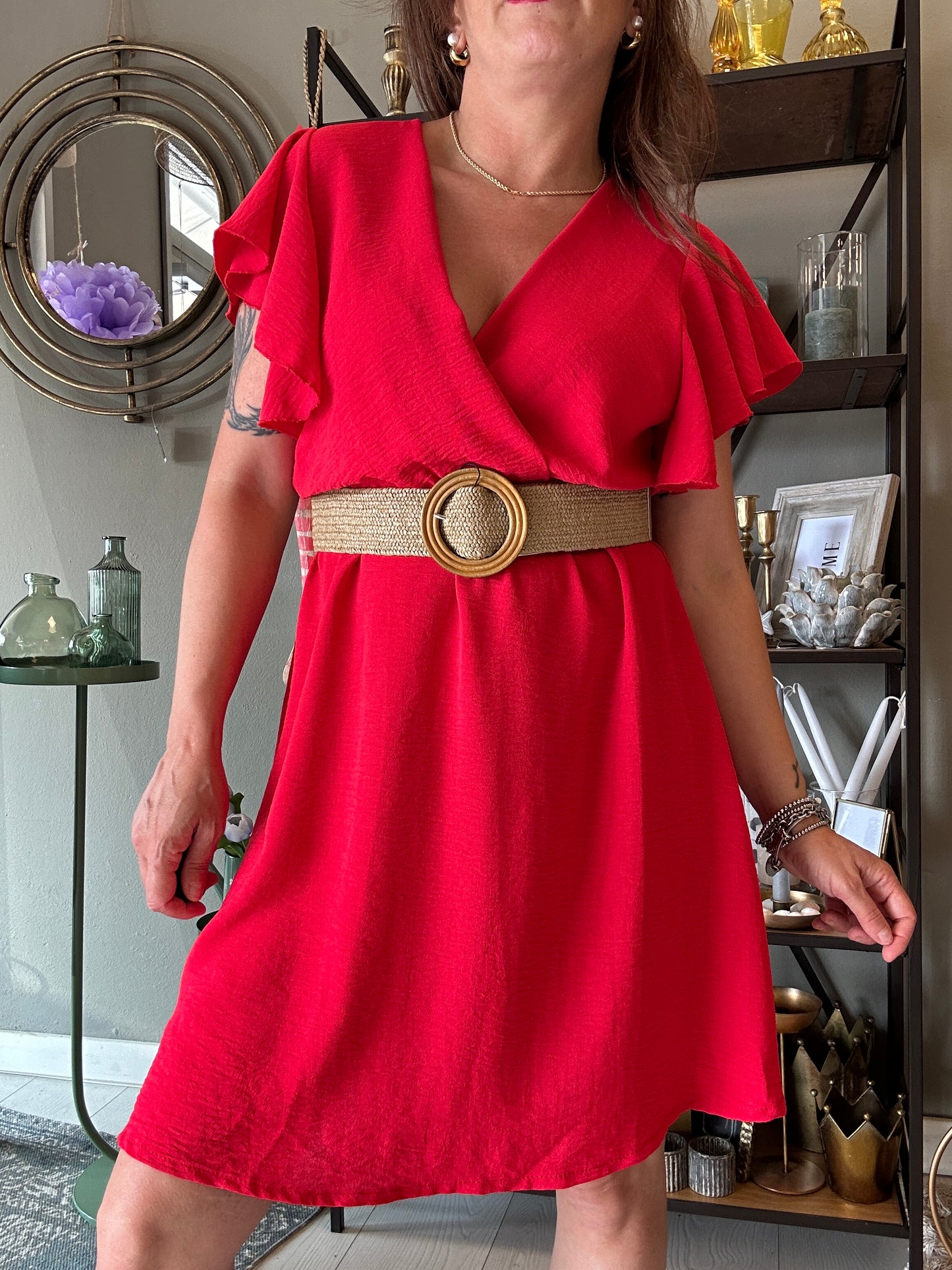 Susy Mix abito incrocio rosso