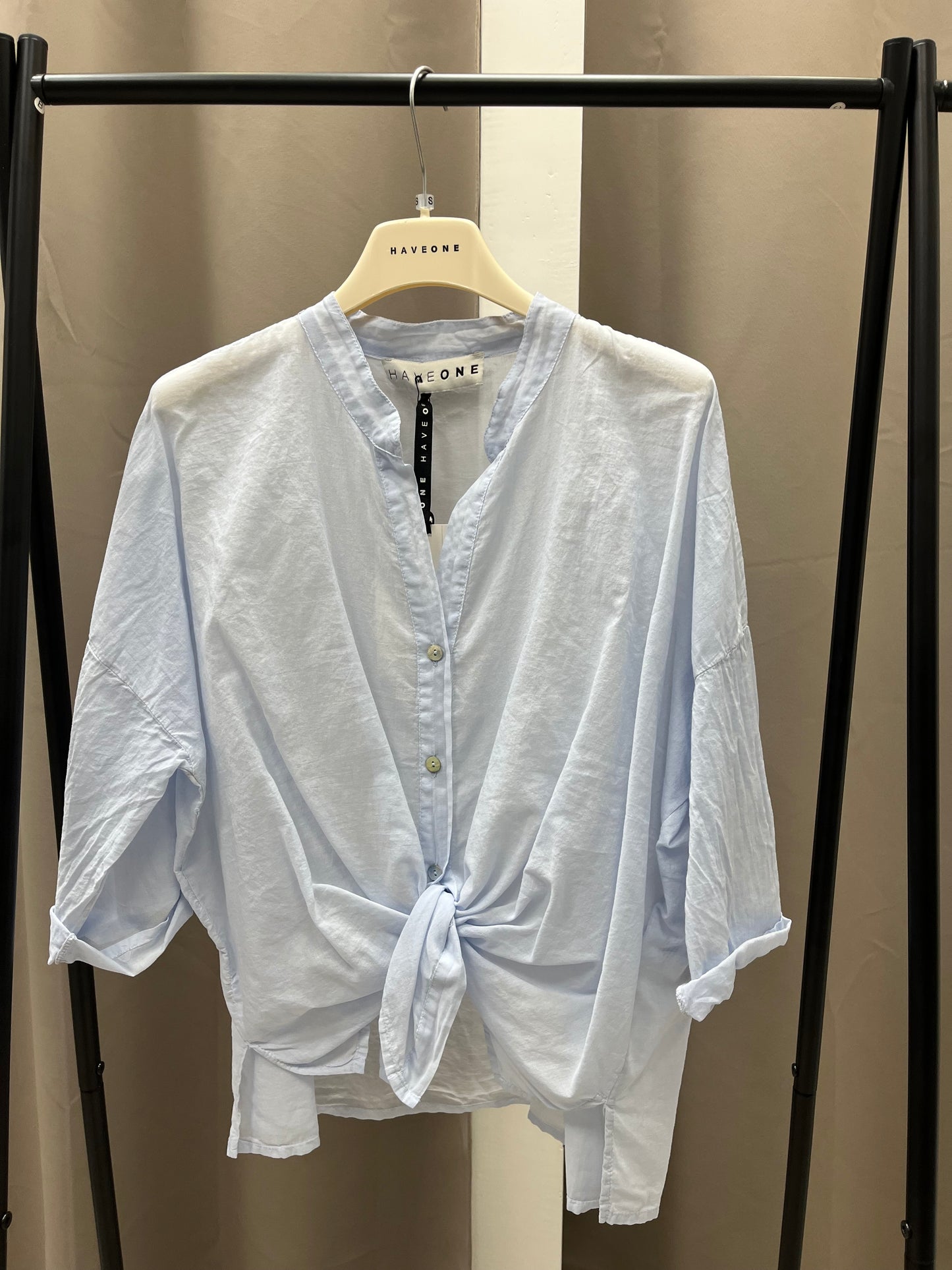 HaveOne Camicia mussola Azzurra