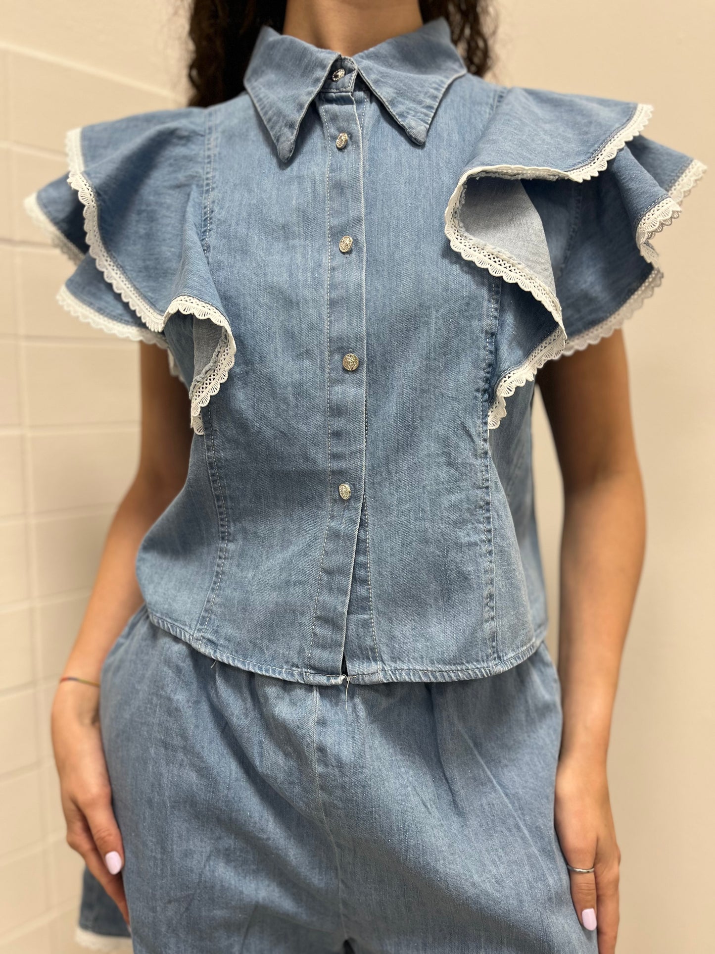 Susy mix coordinato jeans con nappine