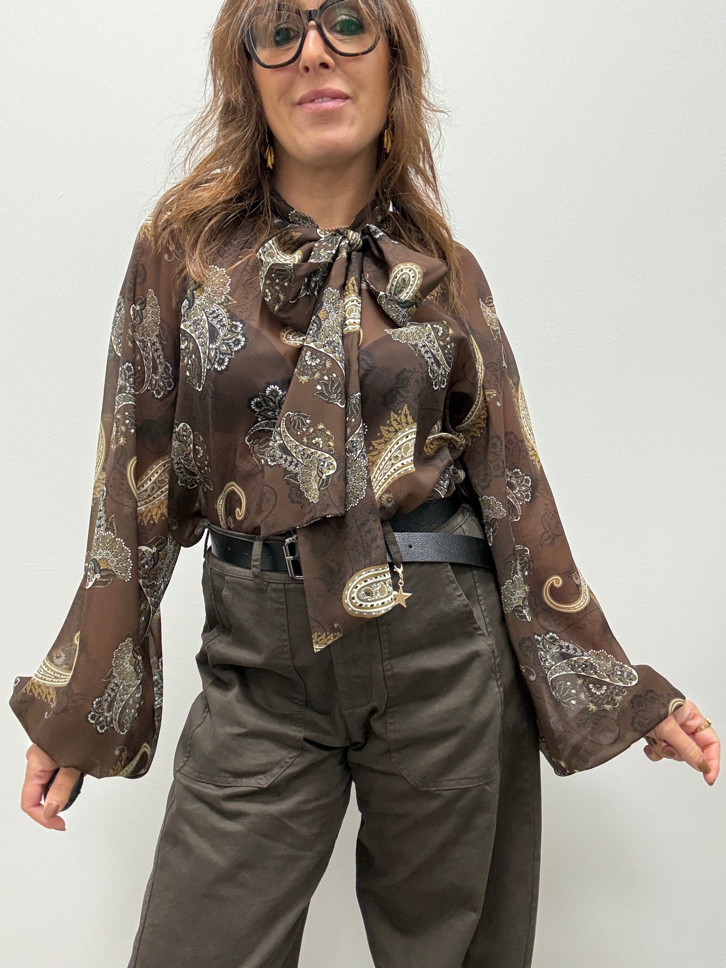 Camicia con fiocco Susy mix
