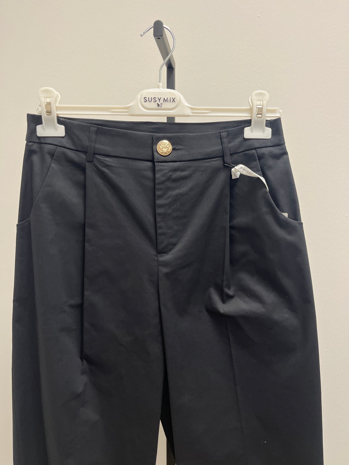 Susy Mix Pantalone Carrot Nero
