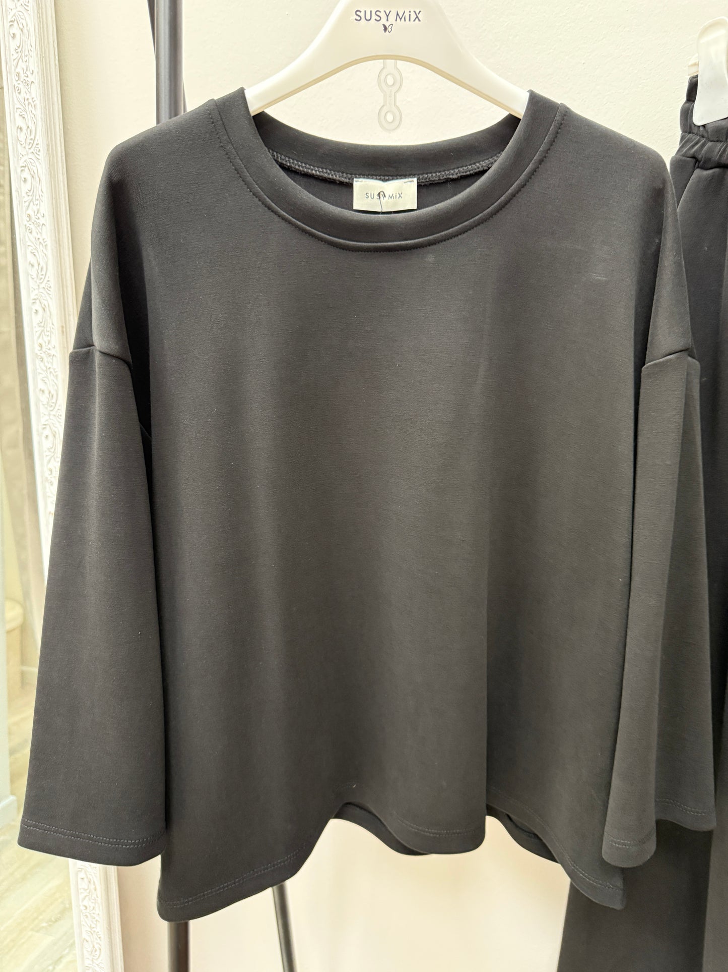 Completo tuta in Scuba Susy Mix Nero
