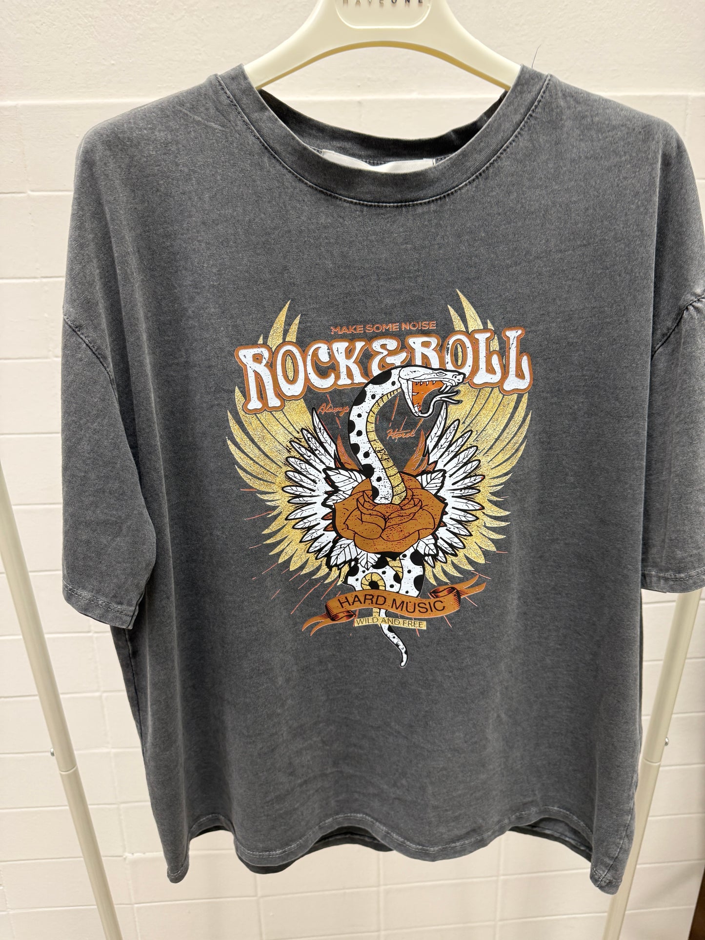 HaveOne T-Shirt Stampa cobra Grigio
