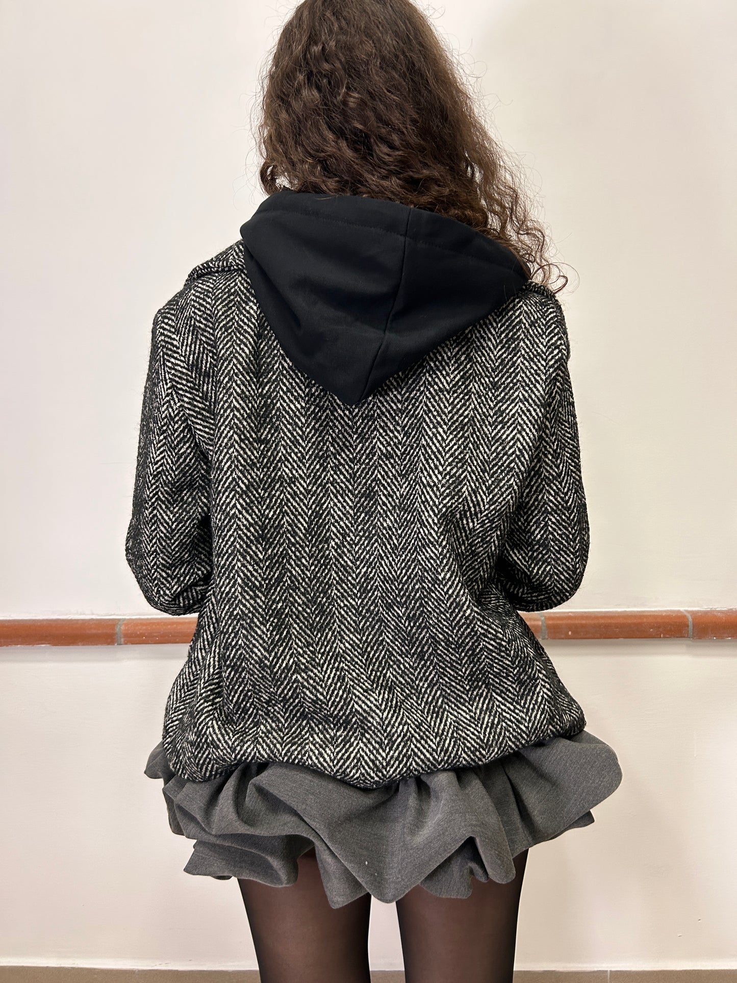 Susy Mix Herringbone Short Coat