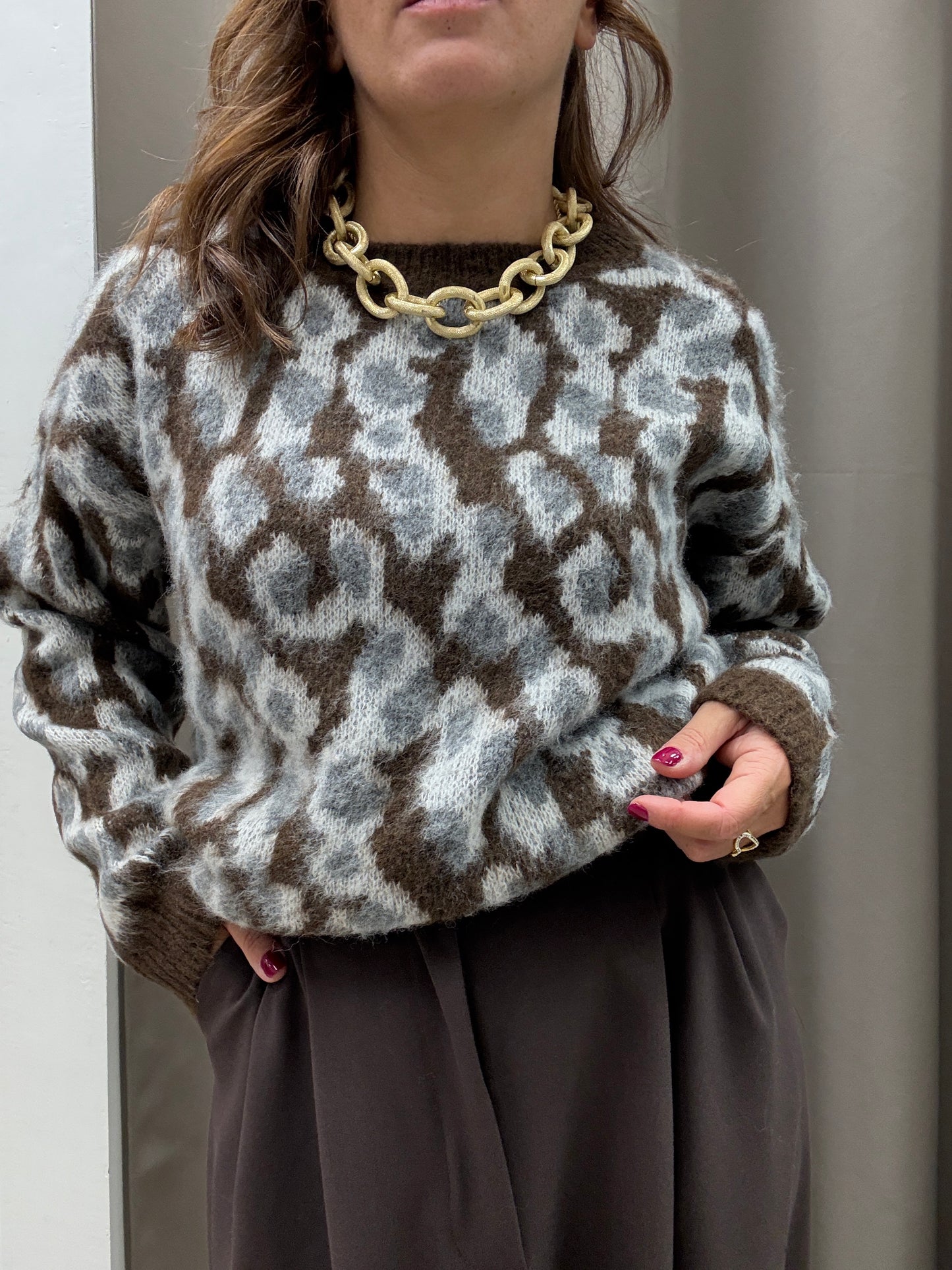HaveOne Maglia Jacquard Moro