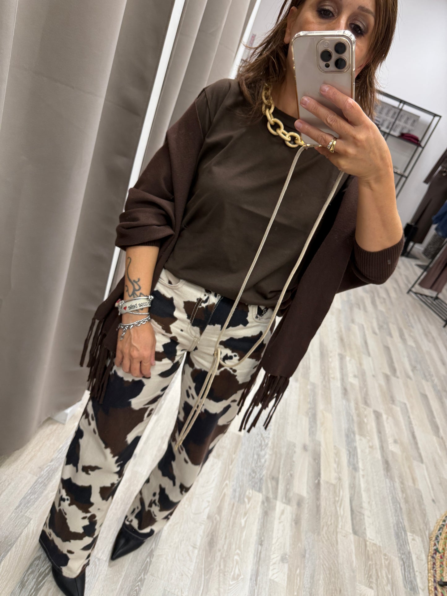 Poncho con frange Susy Mix Moro