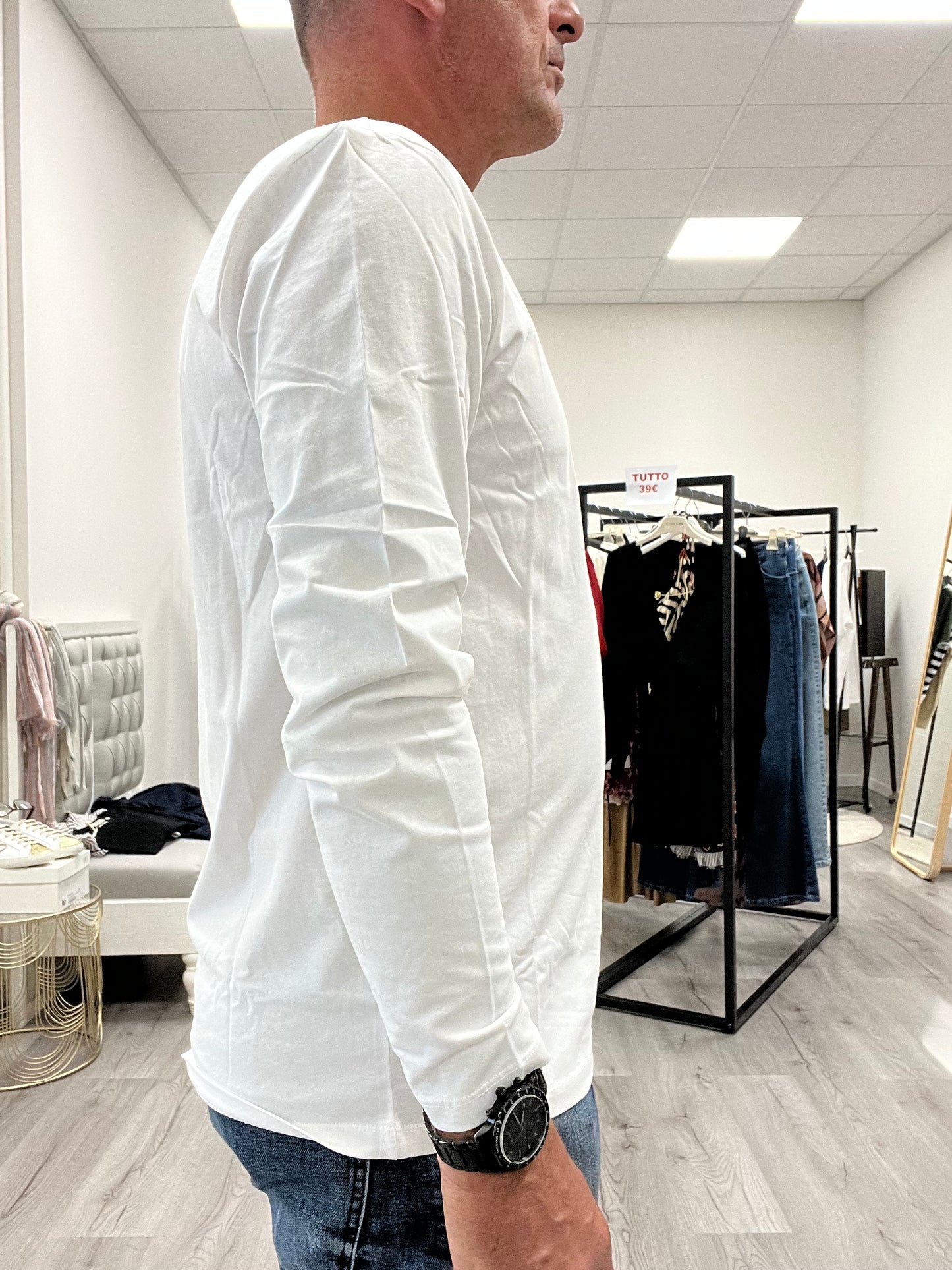 Gianni Lupo T-Shirt Manica Lunga Bianca
