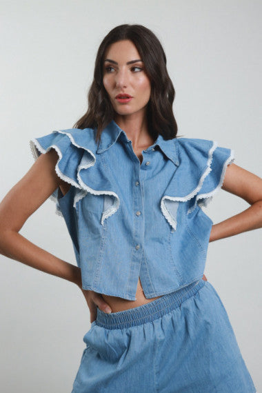 Susy mix coordinato jeans con nappine