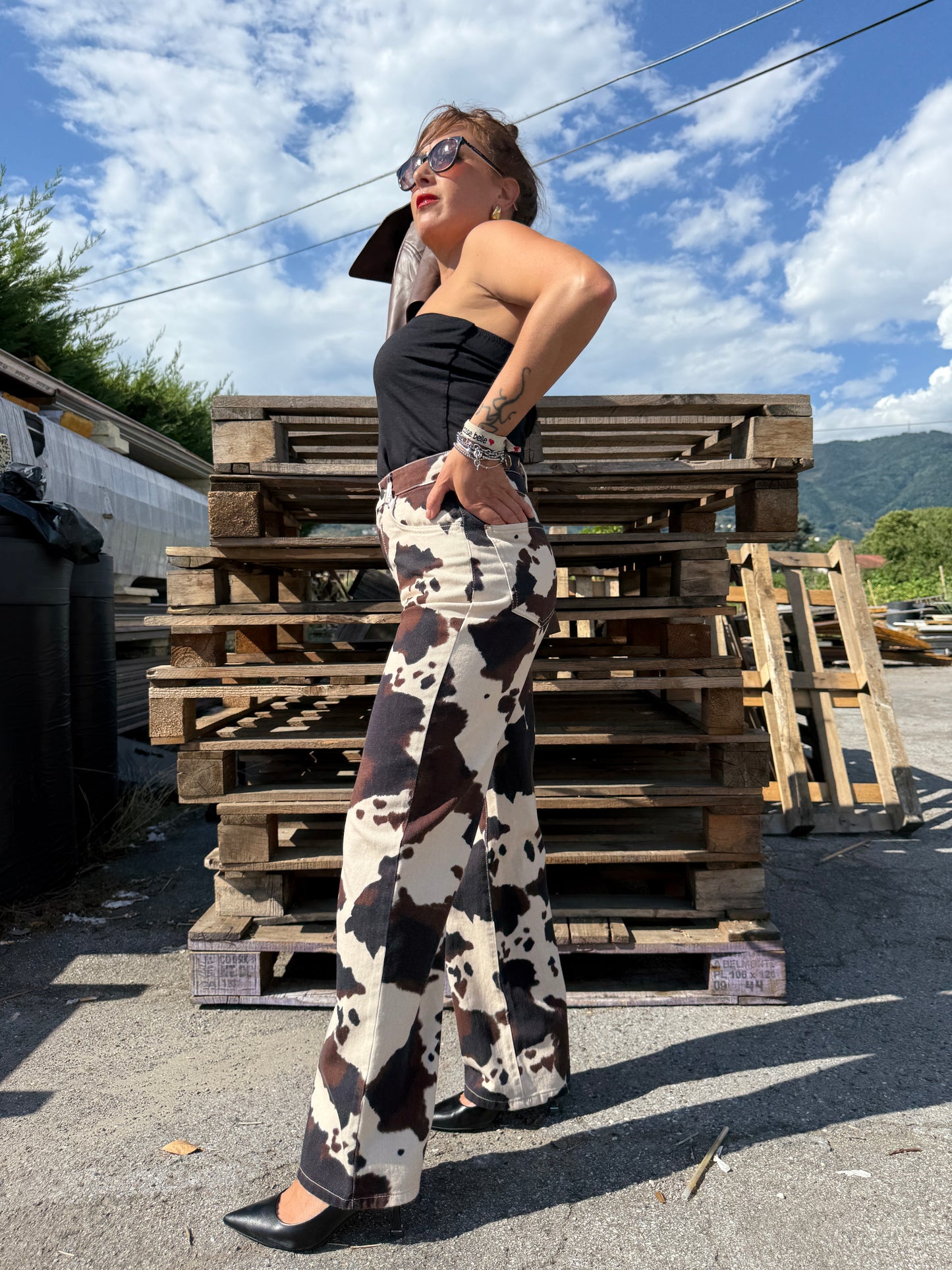 Pantaloni fantasia mucca Susy Mix