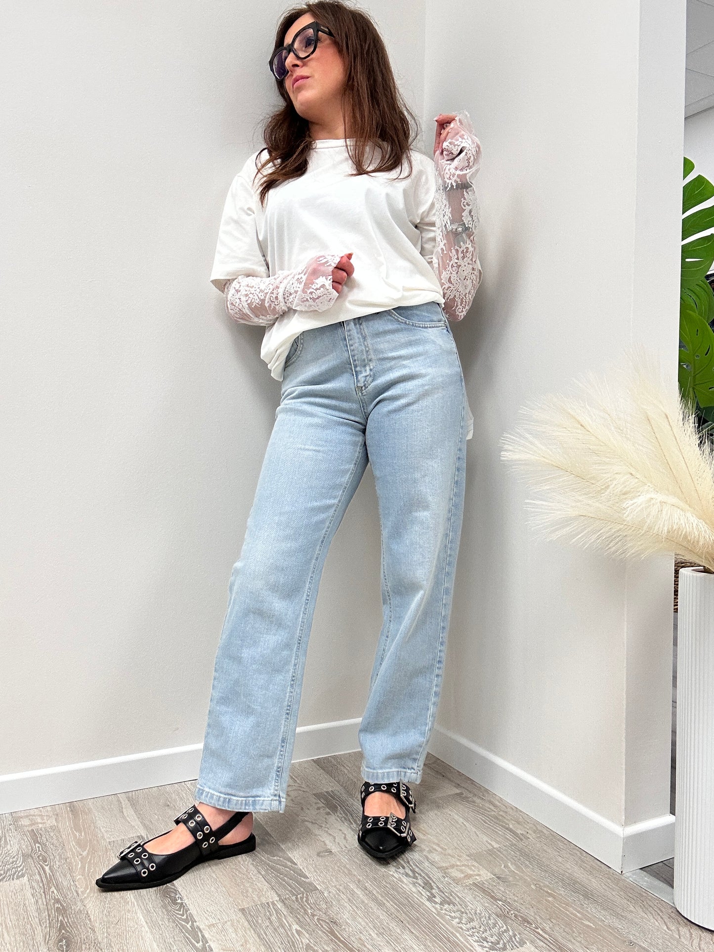 Haveone Denim Mom Fit Louis chiaro