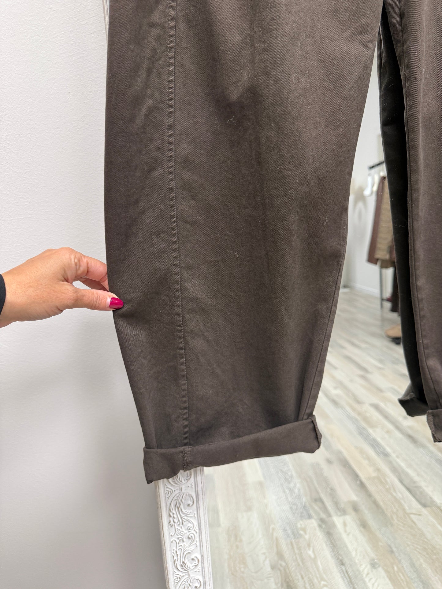 Pantaloni ovetto con cintura moro Susy Mix