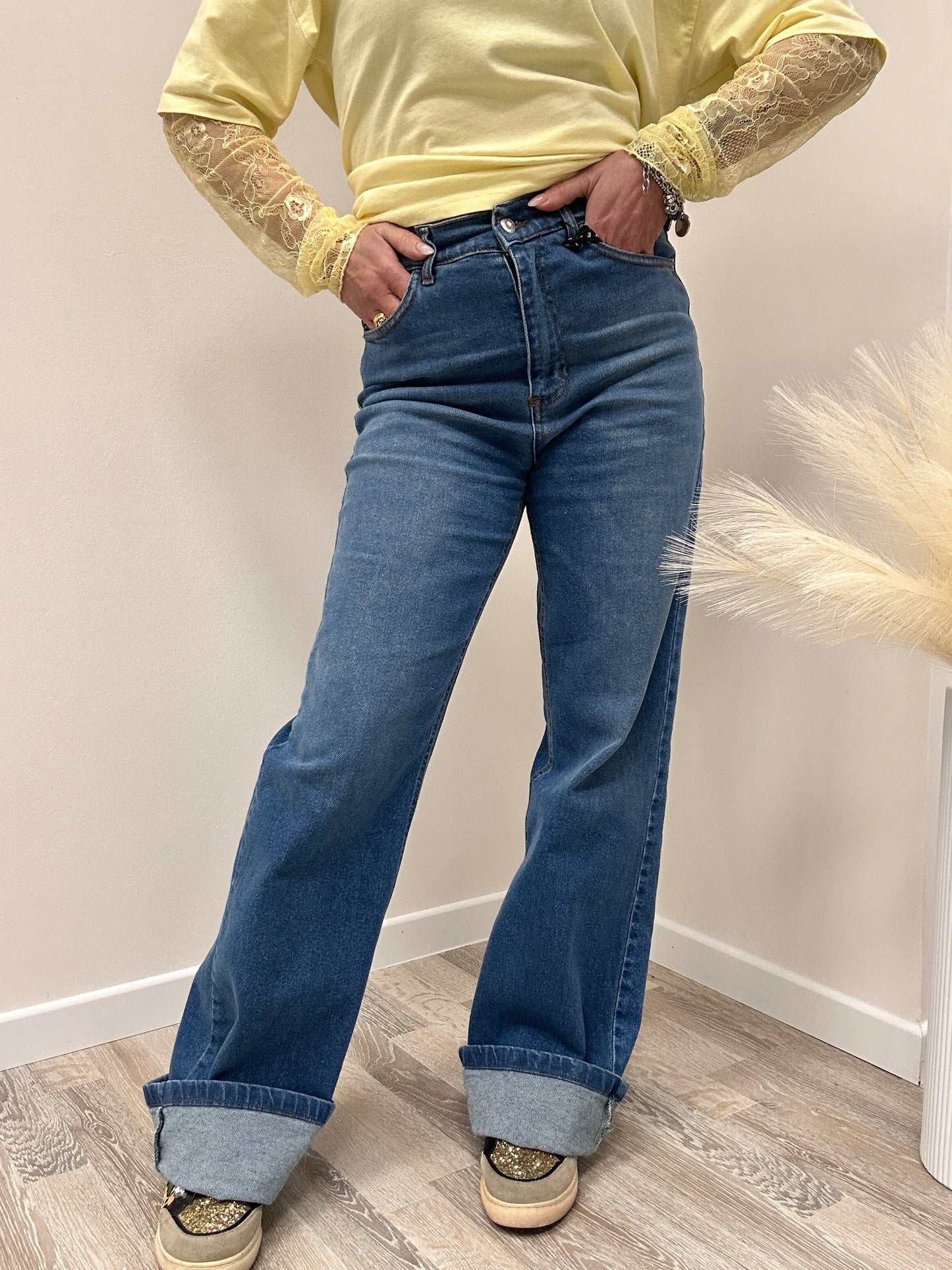 Haveone jeans straight-leg elasticizzato lavaggio medio LONDON