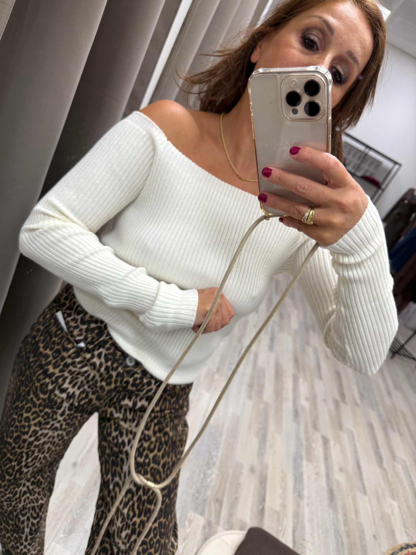 Maglia scollo shiffer Susy Mix Burro