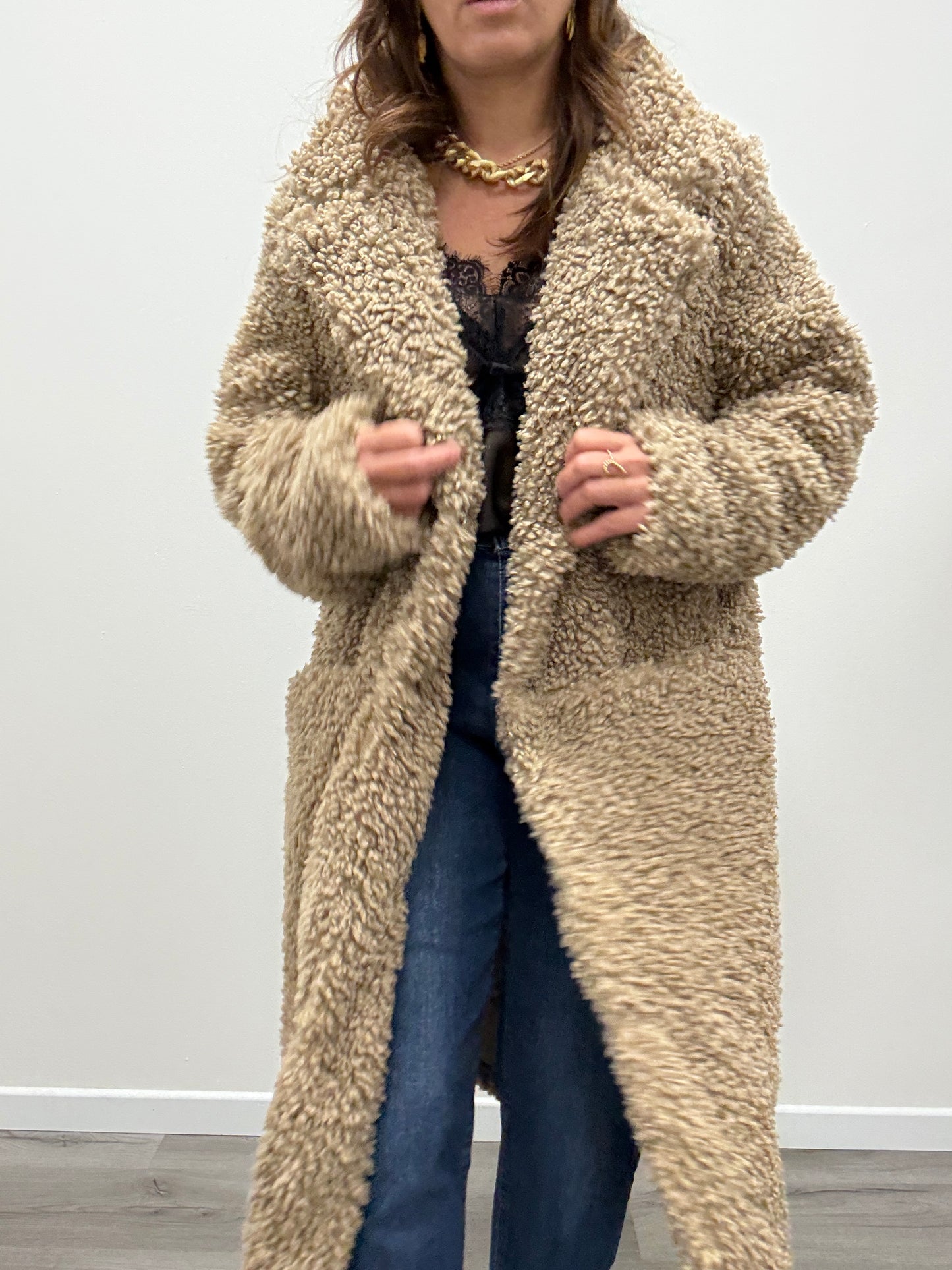 Cappotto Teddy tortora Susy Mix