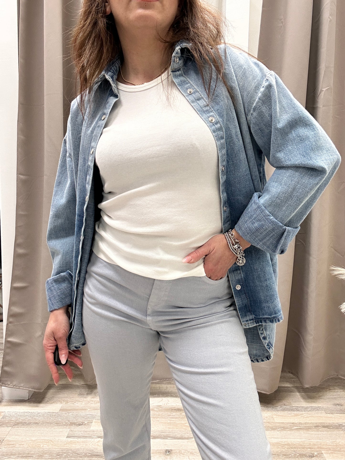 Kiki Six Denim 7/8 Perla
