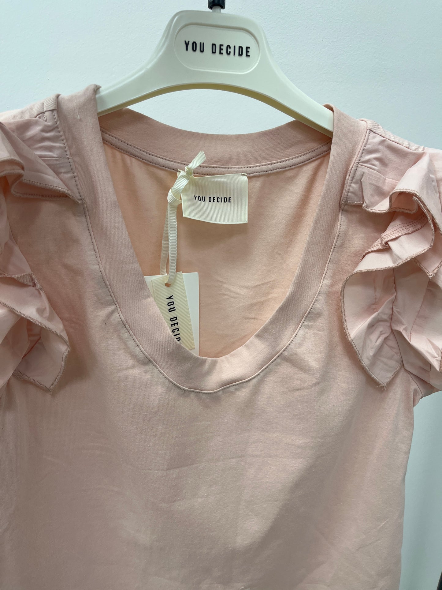 You Decide T-Shirt con Balze Rosa