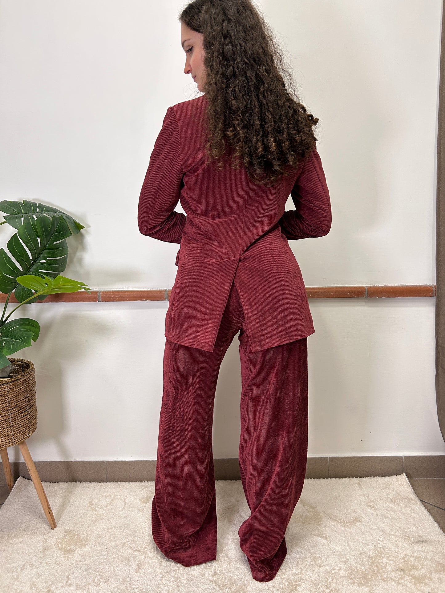 Pantaloni palazzo in velluto costine Susy mix