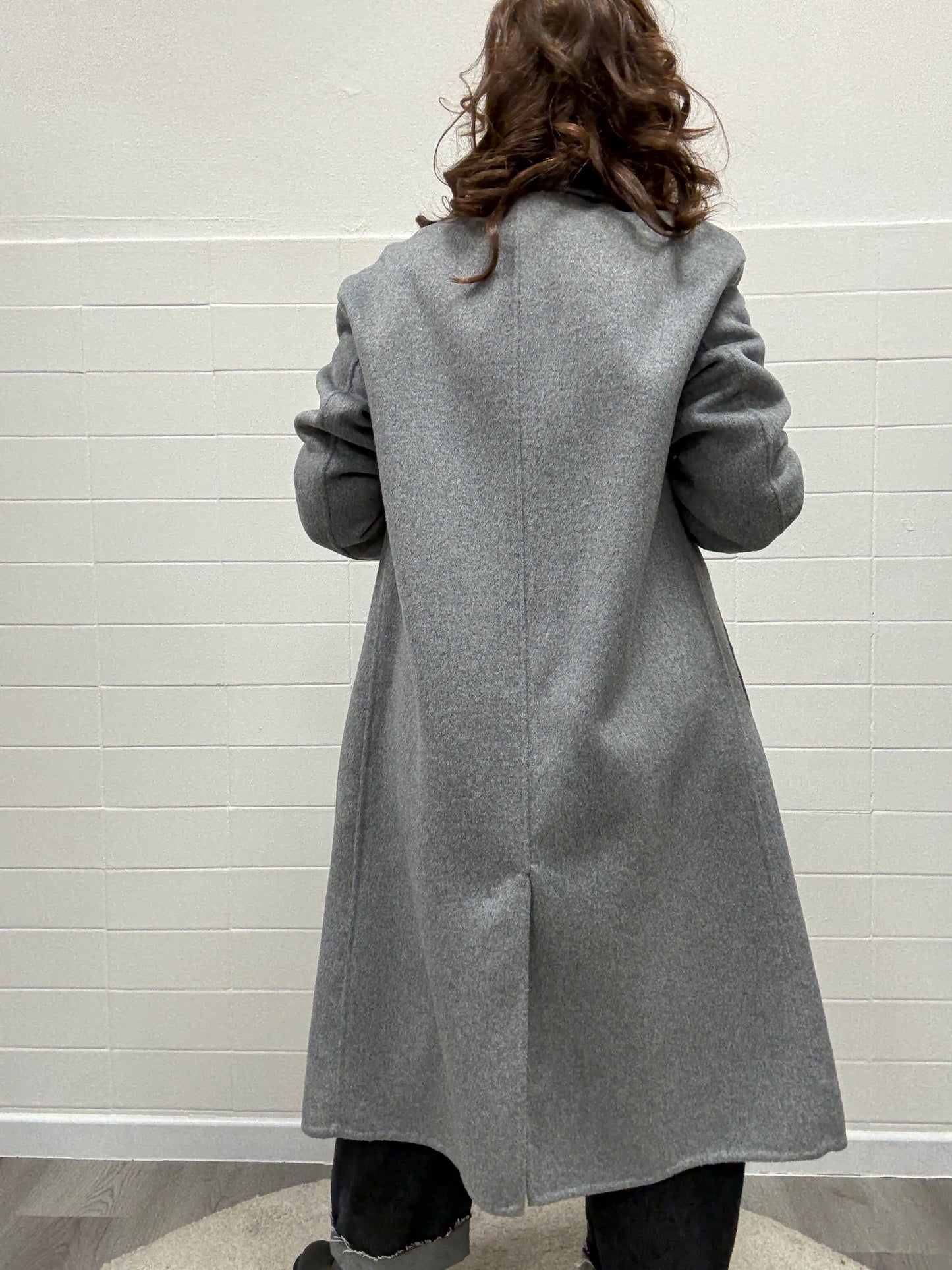 Cappotto Hand Made Haveone grigio fumo