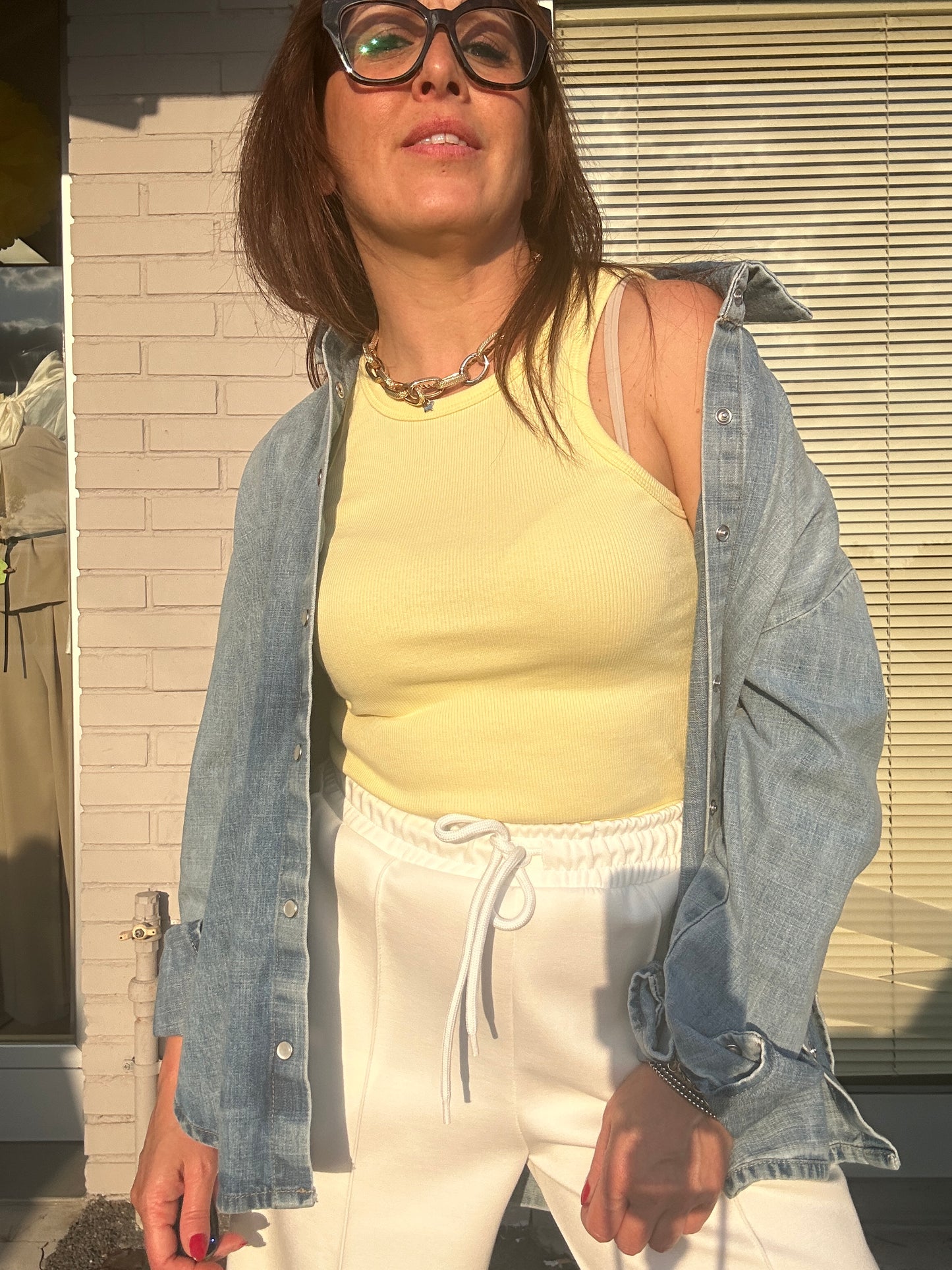 Haveone giacca camicia in Denim