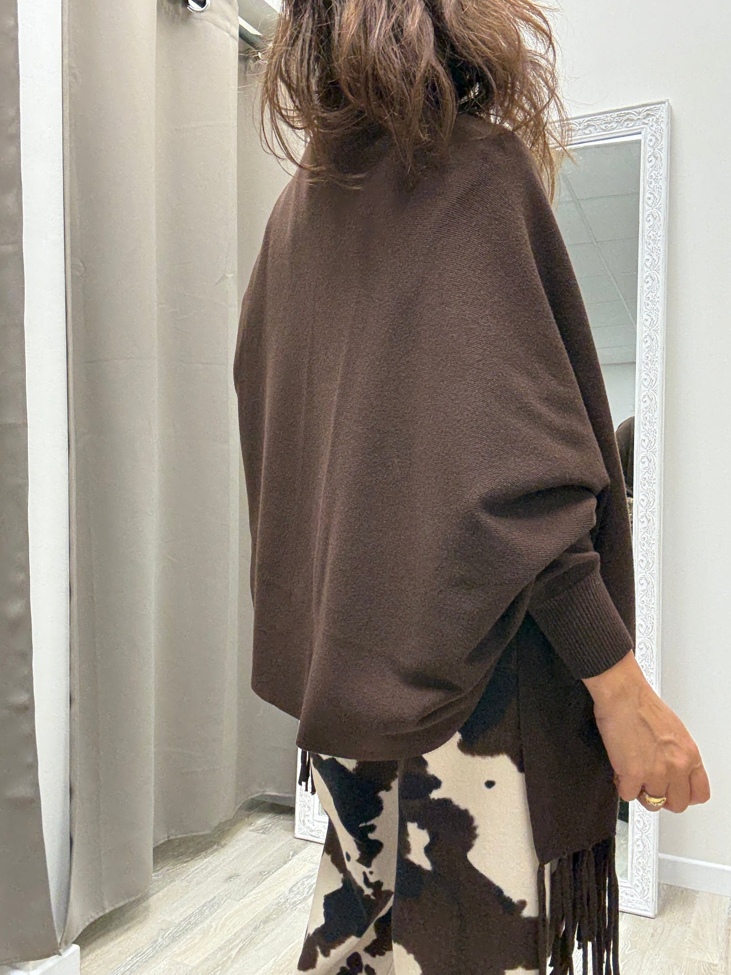 Poncho con frange Susy Mix Moro